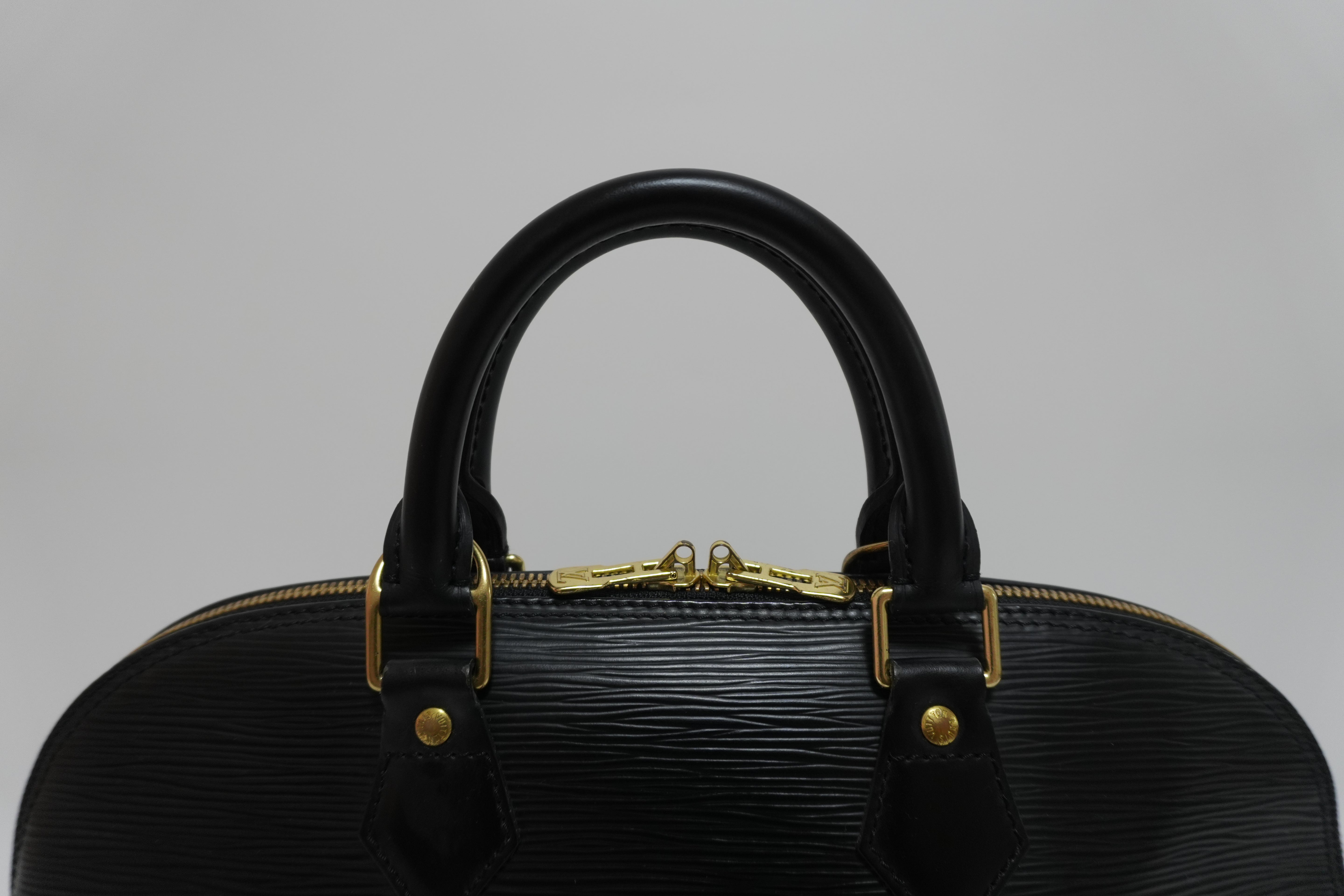 Louis Vuitton Epi Alma PM Handbag Black Used