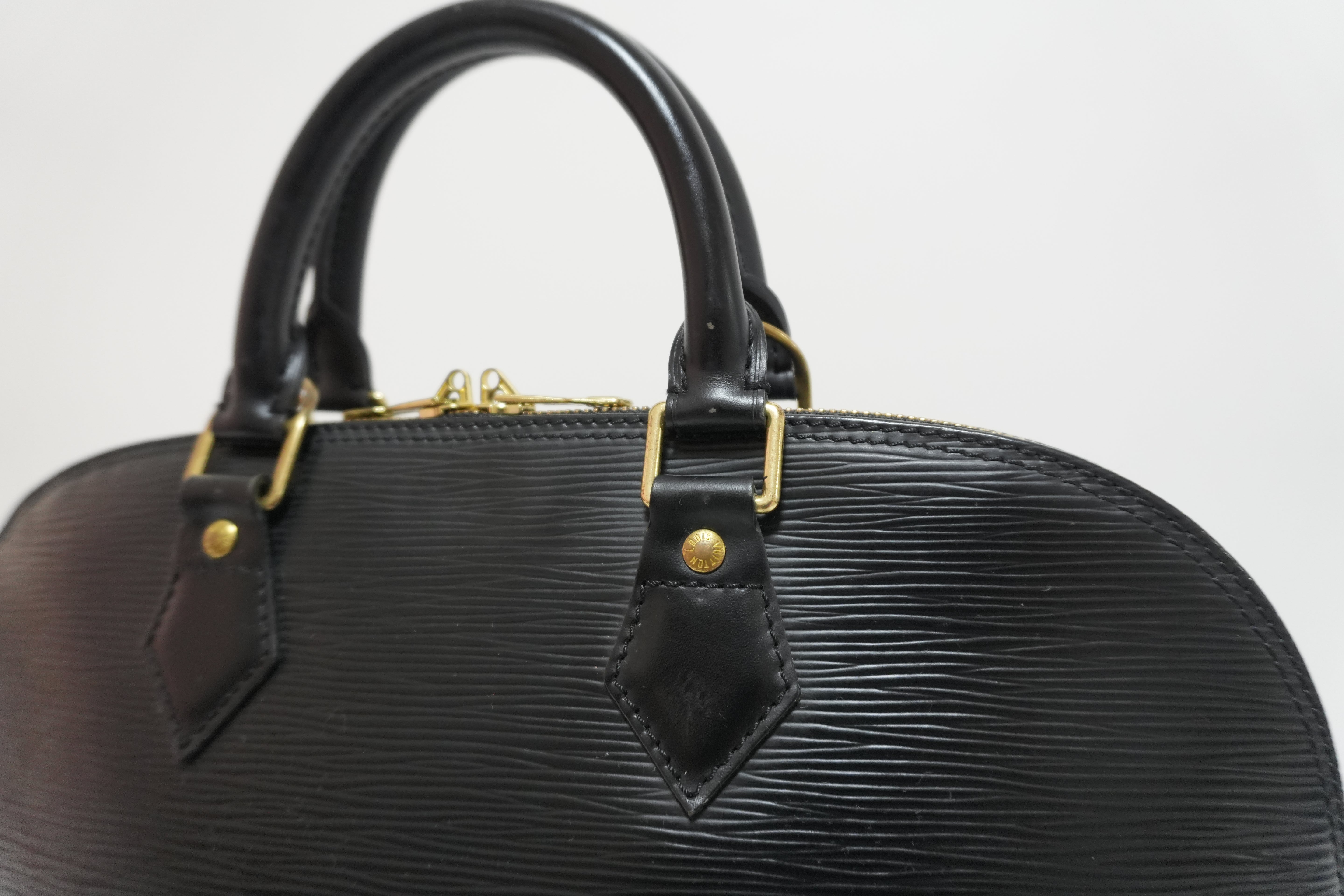 Louis Vuitton Epi Alma PM Handbag Black Used
