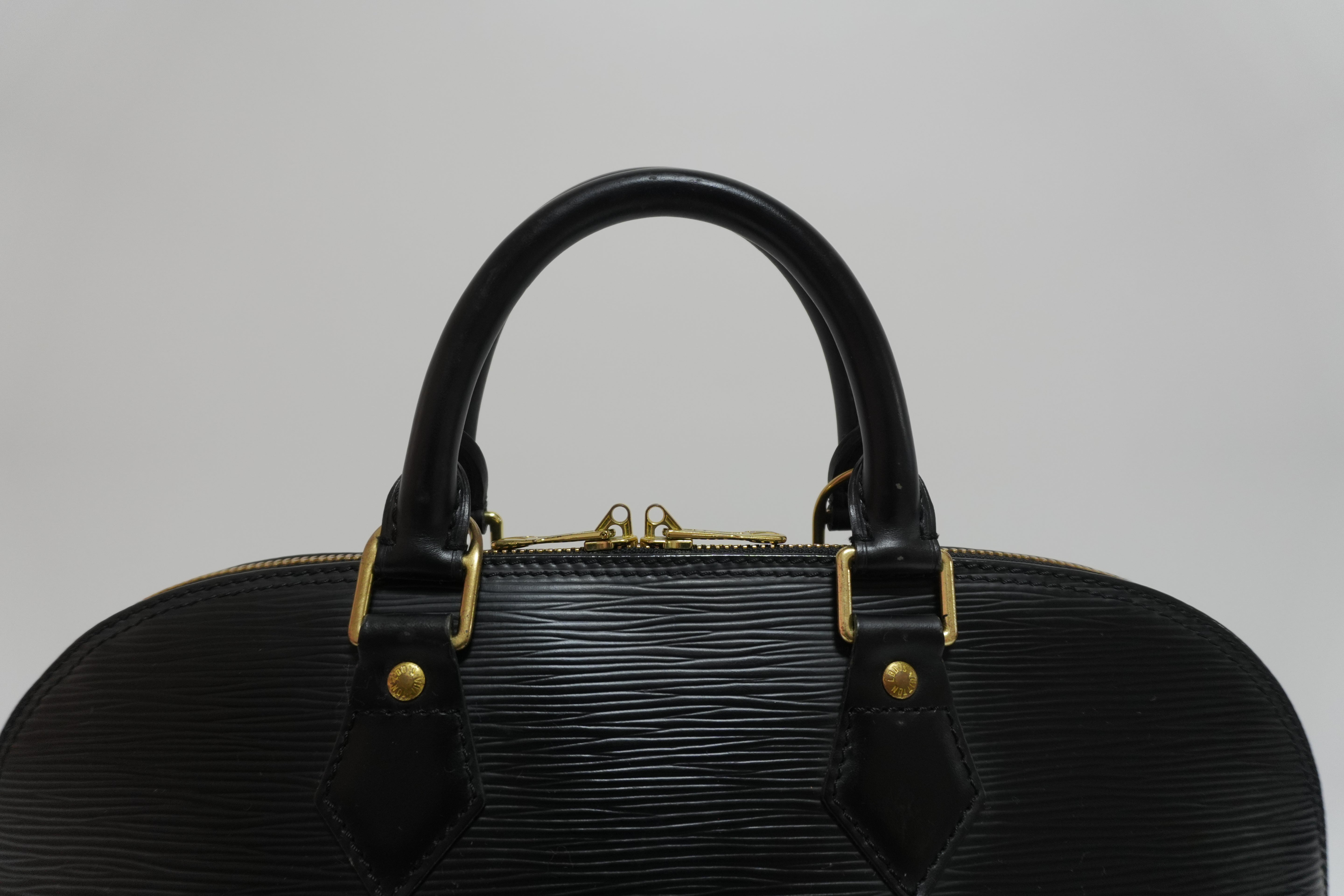 Louis Vuitton Epi Alma PM Handbag Black Used