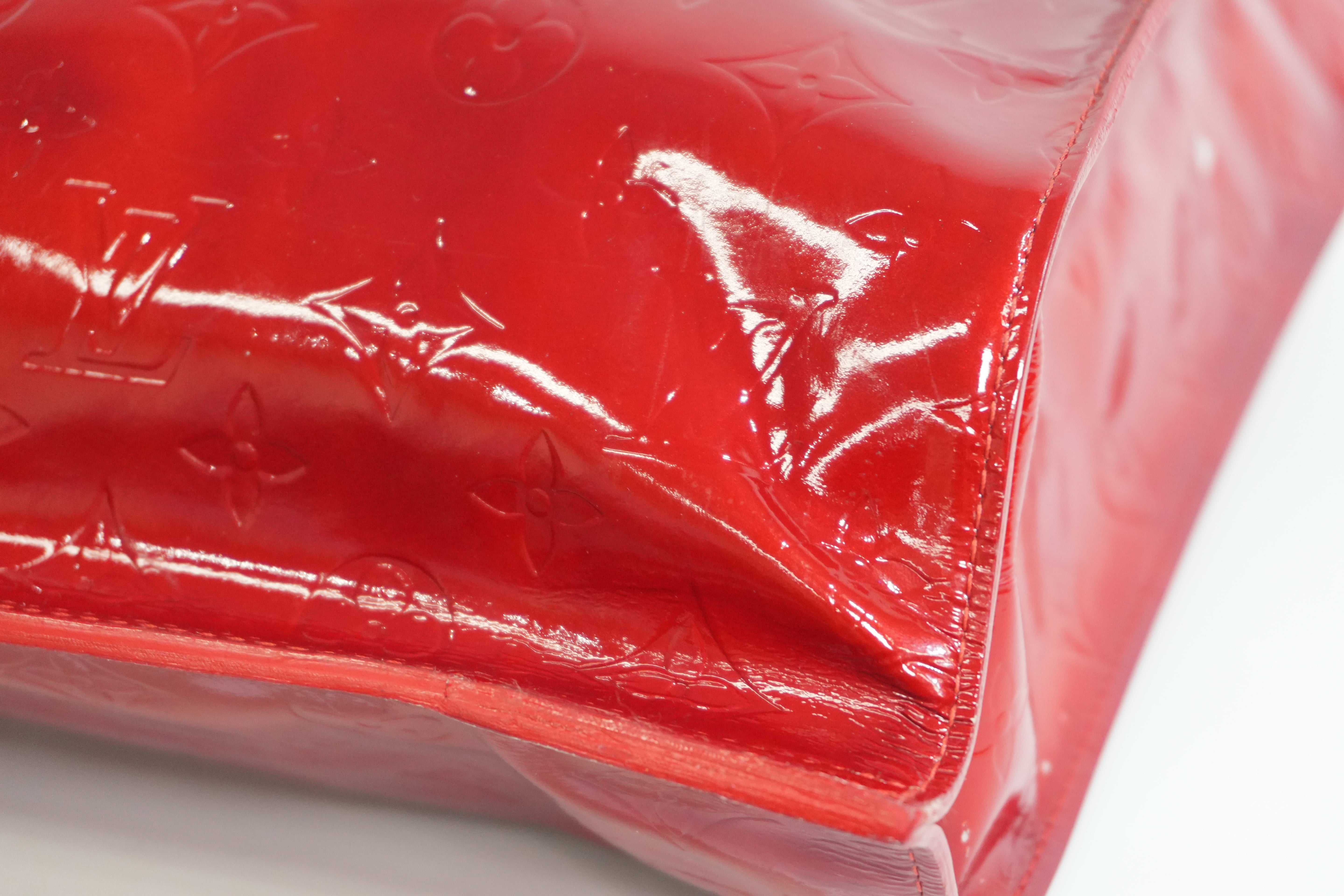 Pre-owned Louis Vuitton Vernis Tote Bag Red