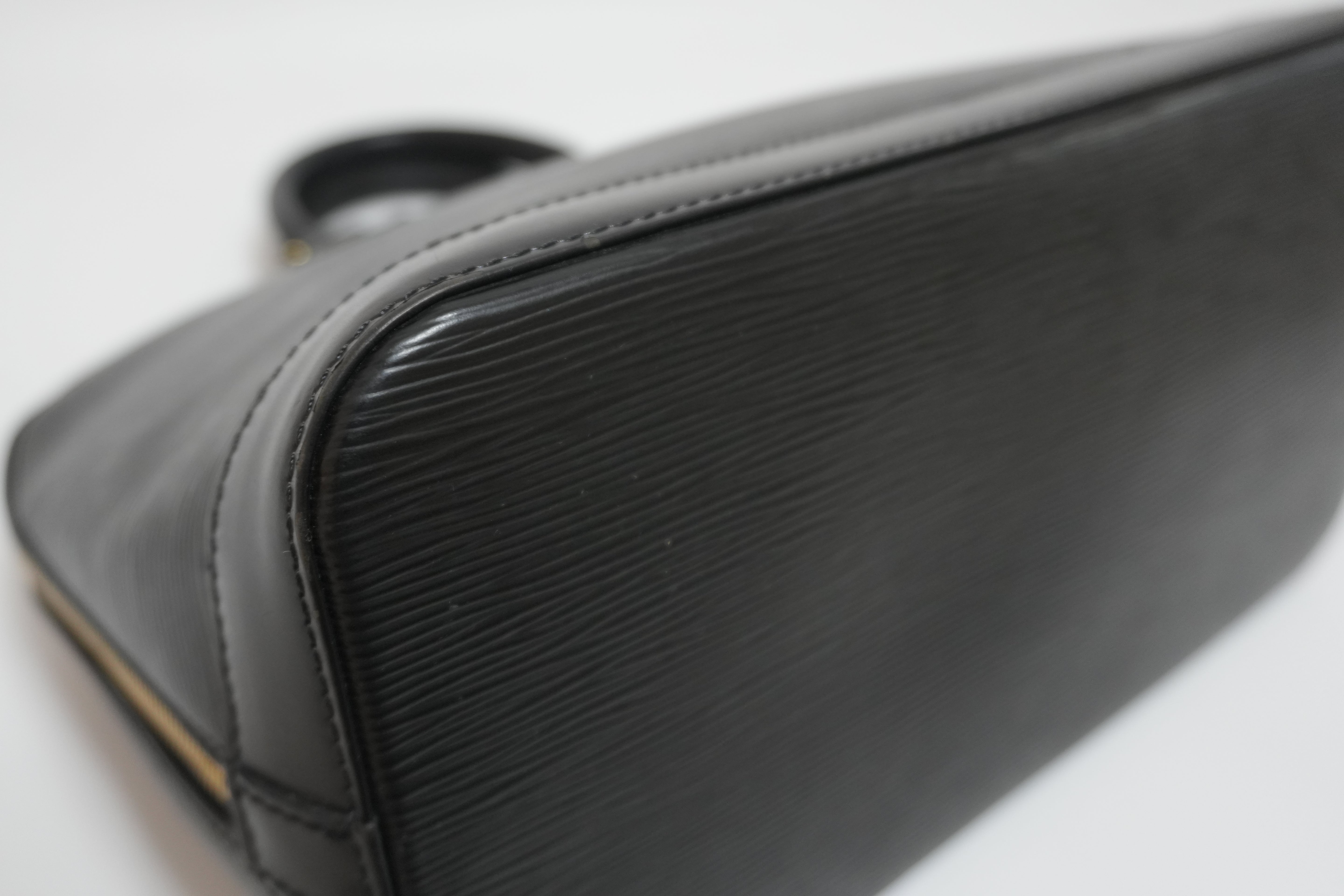 Louis Vuitton Epi Alma PM Handbag Black Used