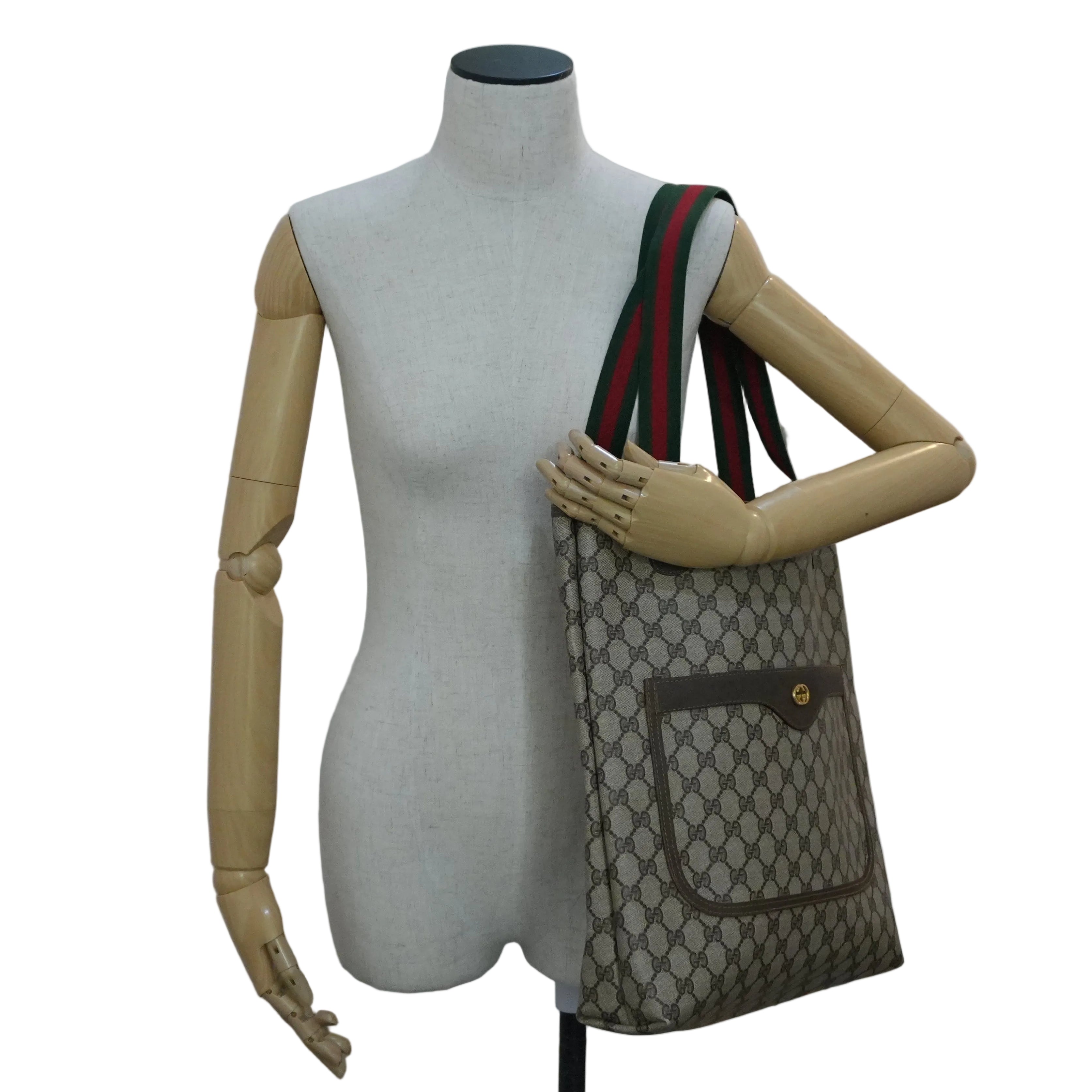 Pre-owned Gucci Ophidia Tote Bag Brown