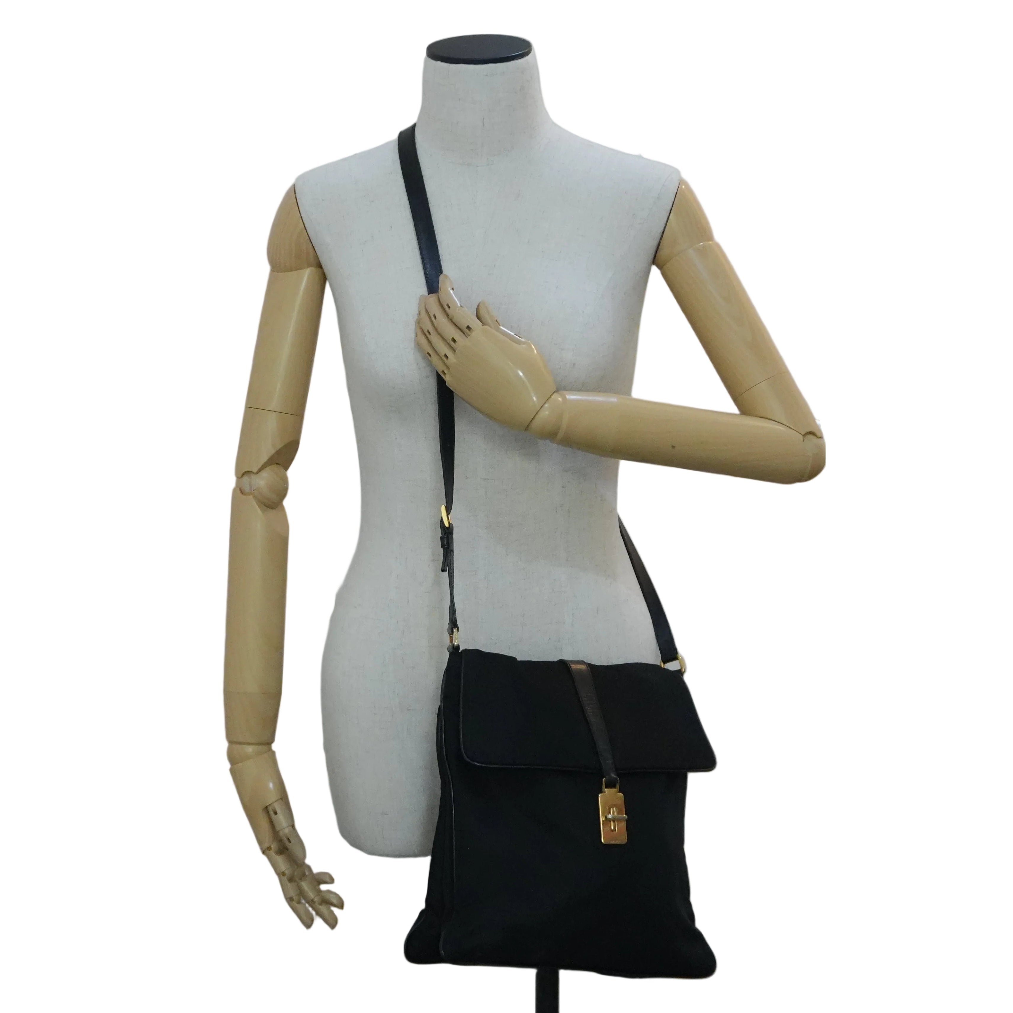 Pre-owned Prada Crossbody Navy Black