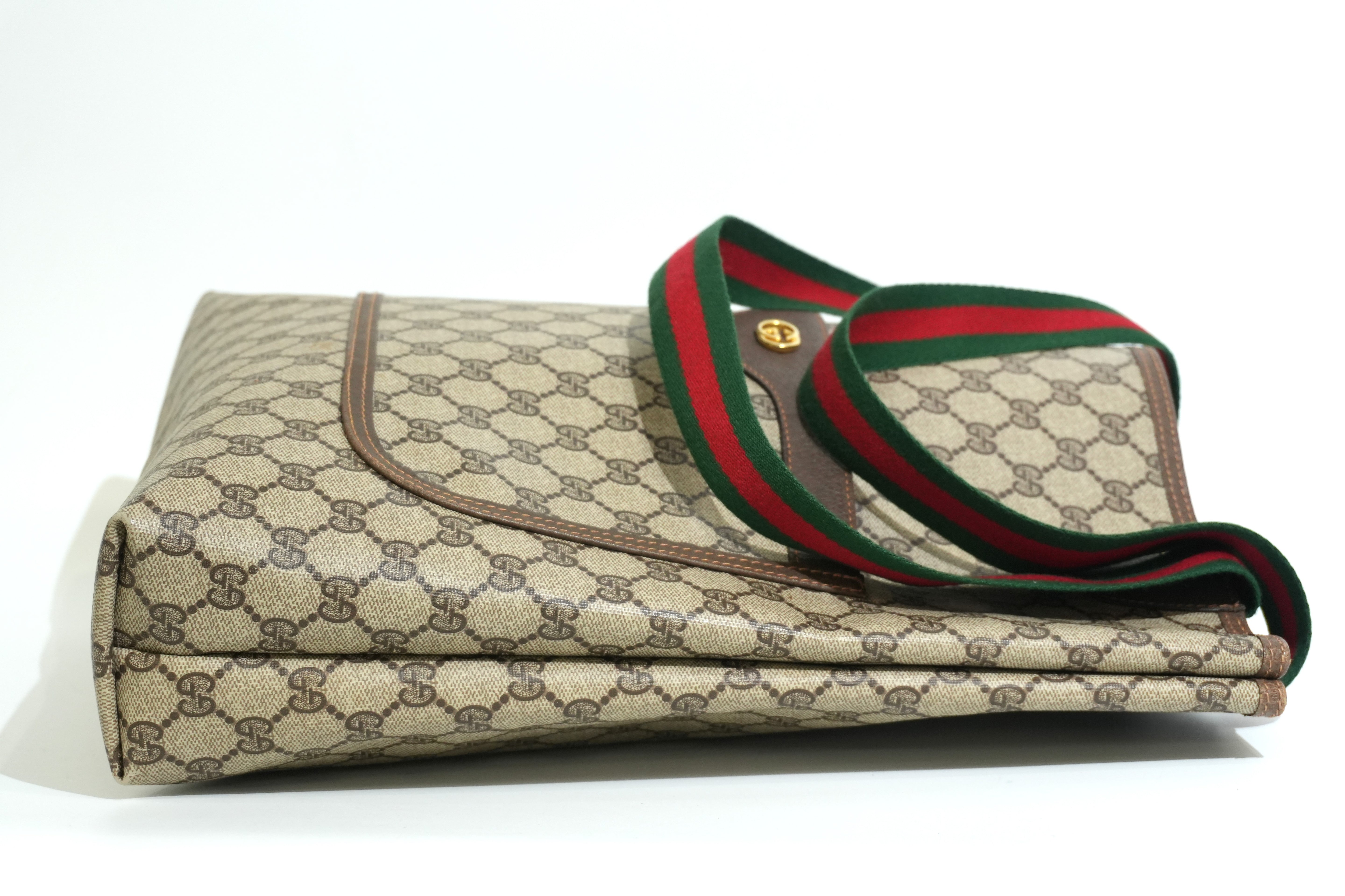 Pre-owned Gucci Ophidia Tote Bag Brown