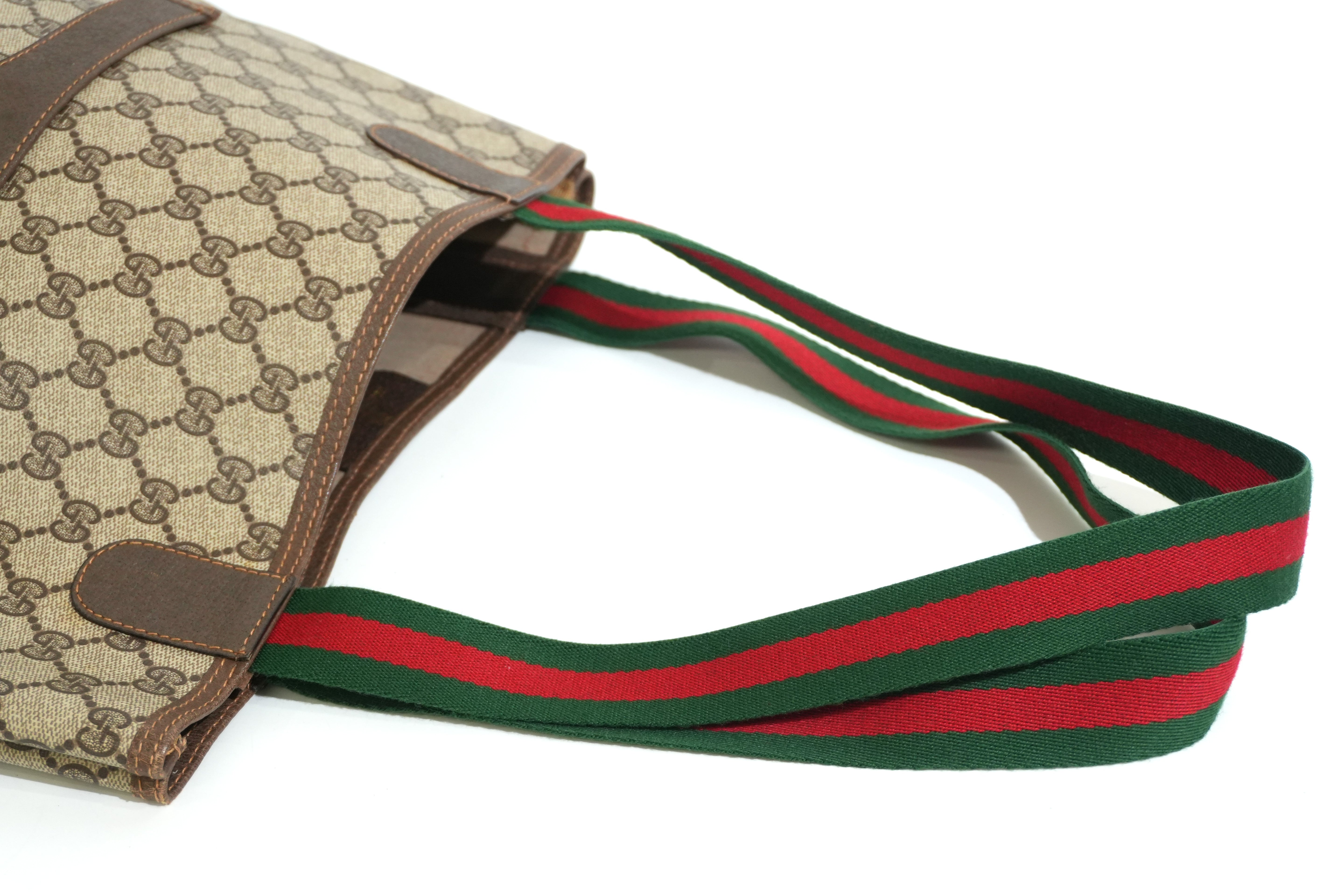 Pre-owned Gucci Ophidia Tote Bag Brown