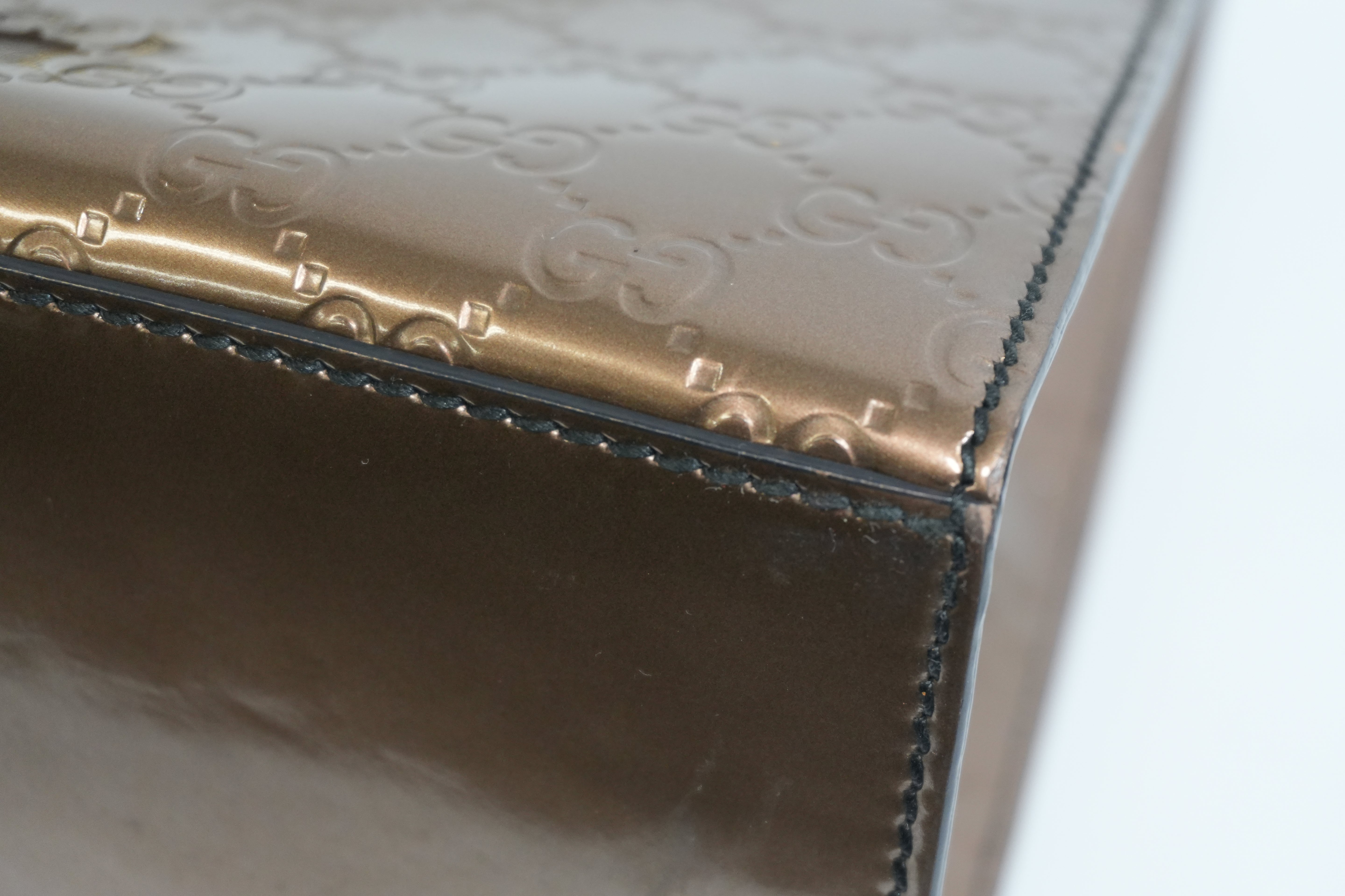 Pre-owned Gucci Emily Chain Shoulder Bag Bronze