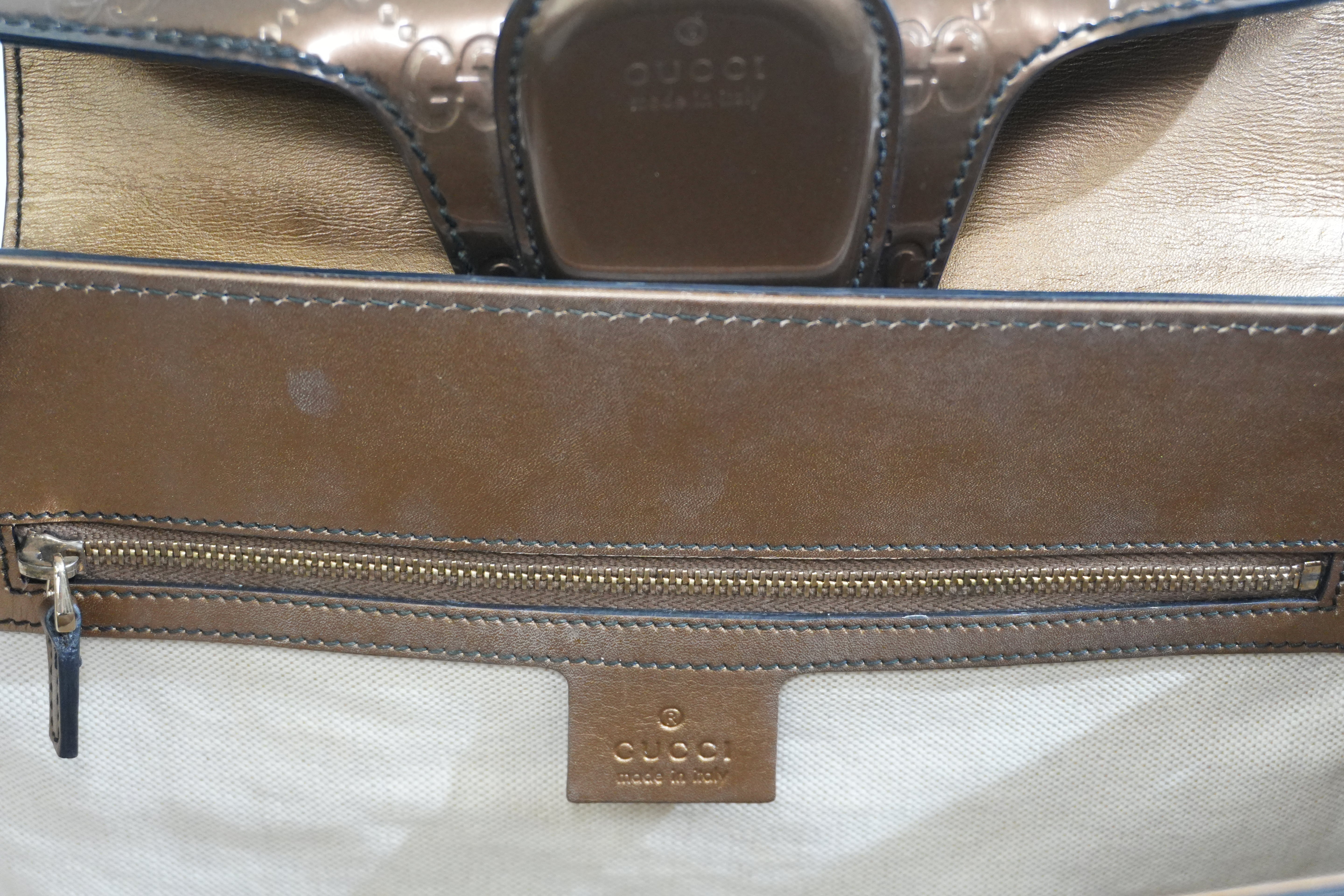 Pre-owned Gucci Emily Chain Shoulder Bag Bronze