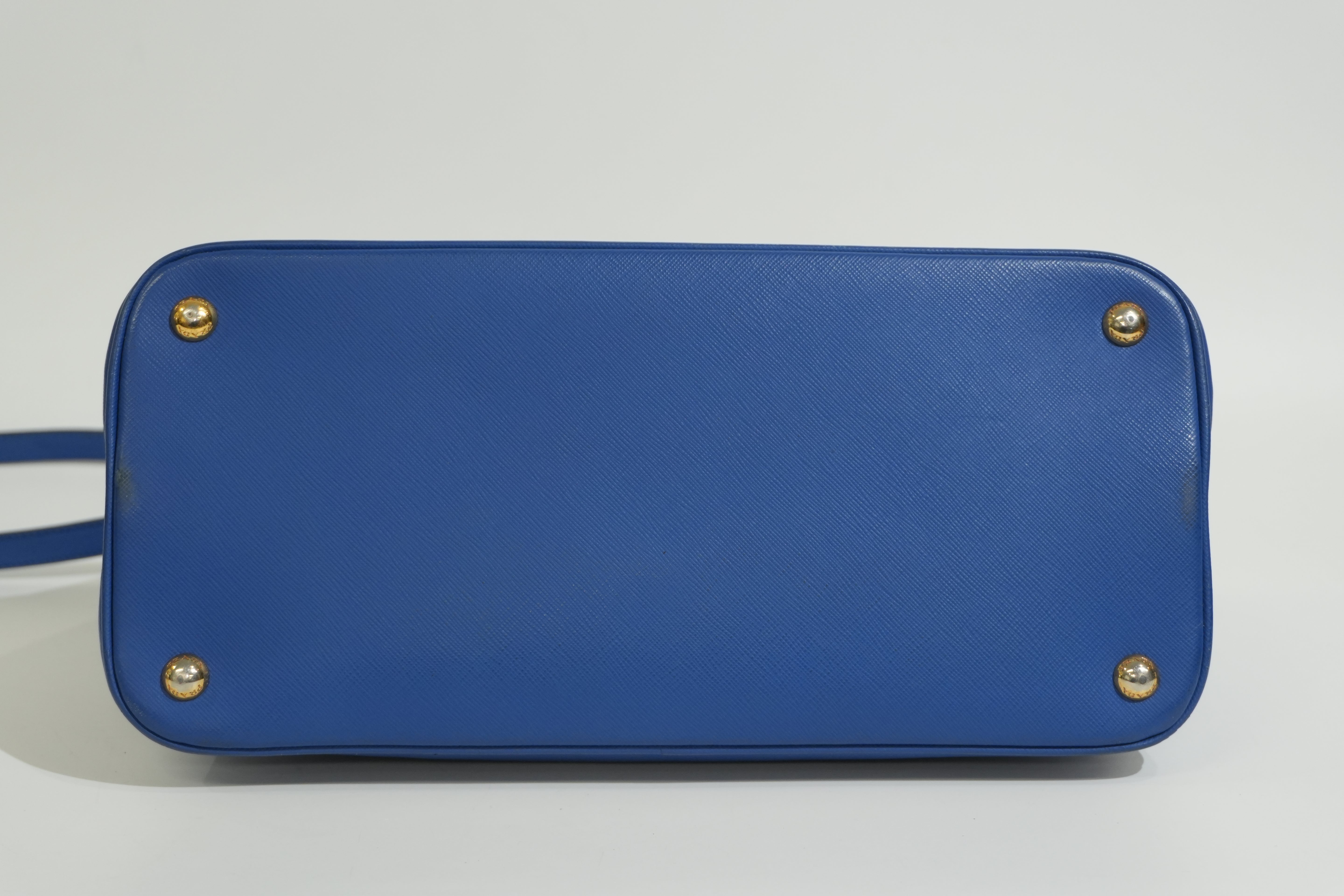 Pre-owned Prada Saffiano Two Way Shoulder Bag Blue