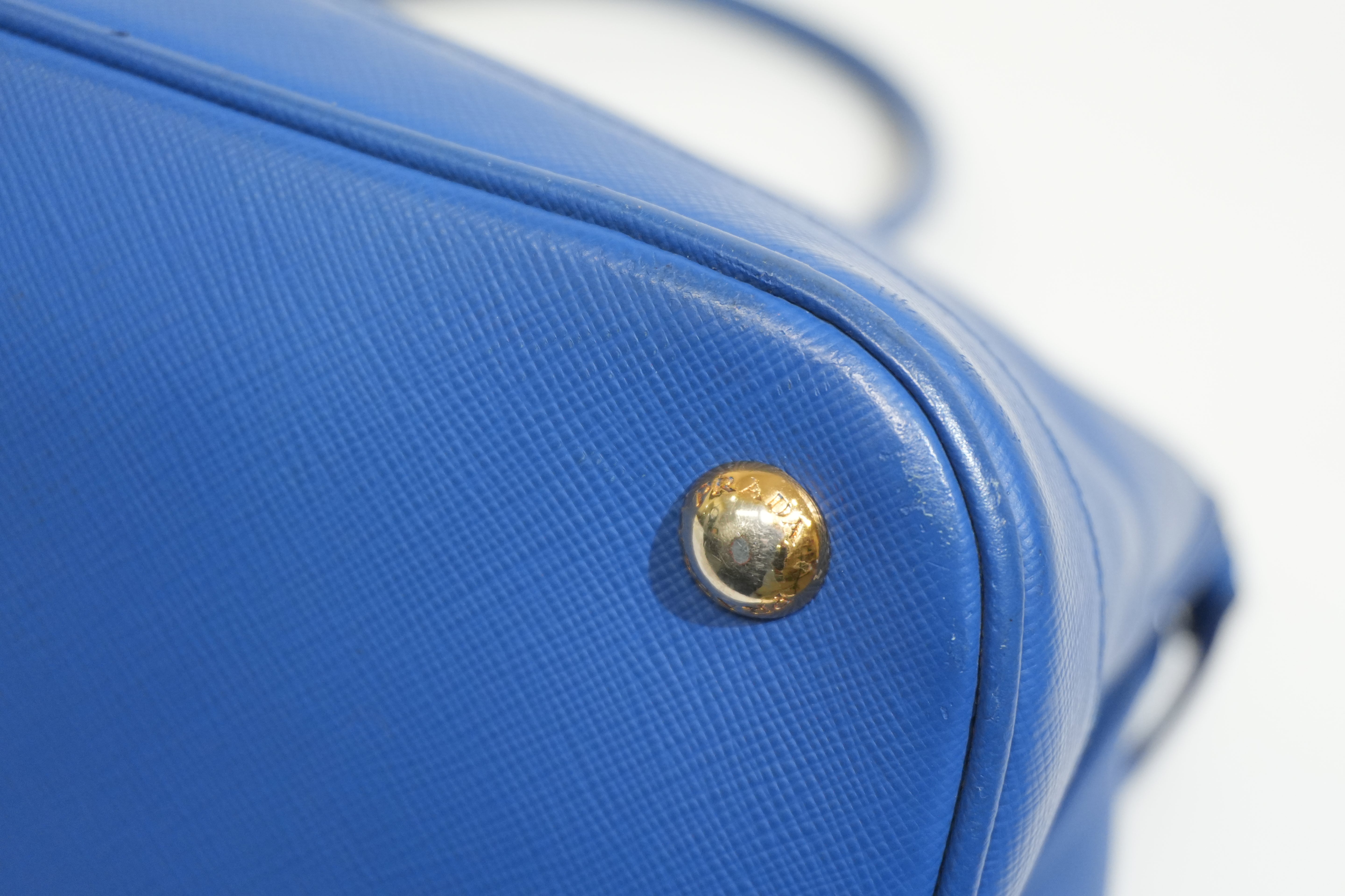 Pre-owned Prada Saffiano Two Way Shoulder Bag Blue