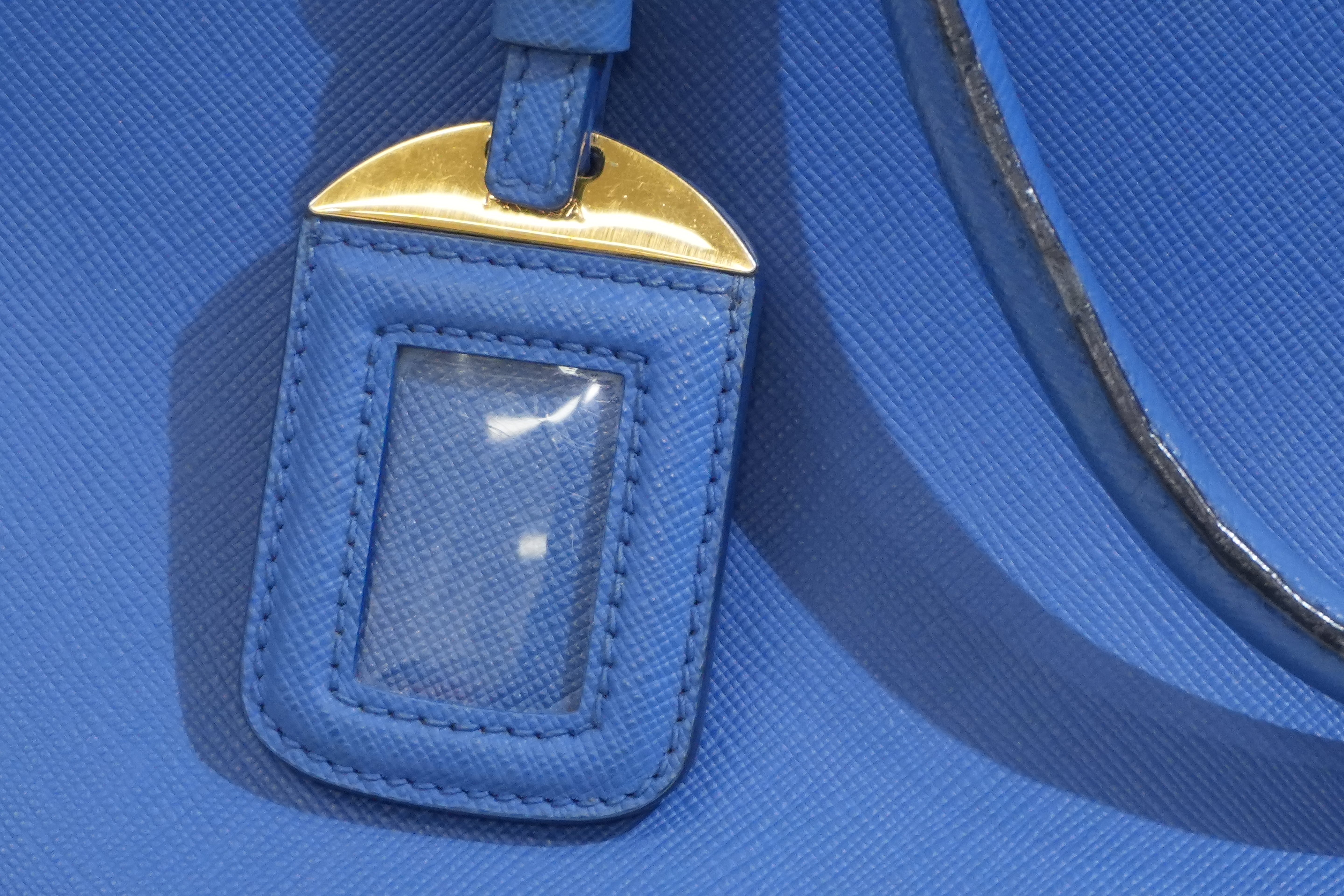 Pre-owned Prada Saffiano Two Way Shoulder Bag Blue