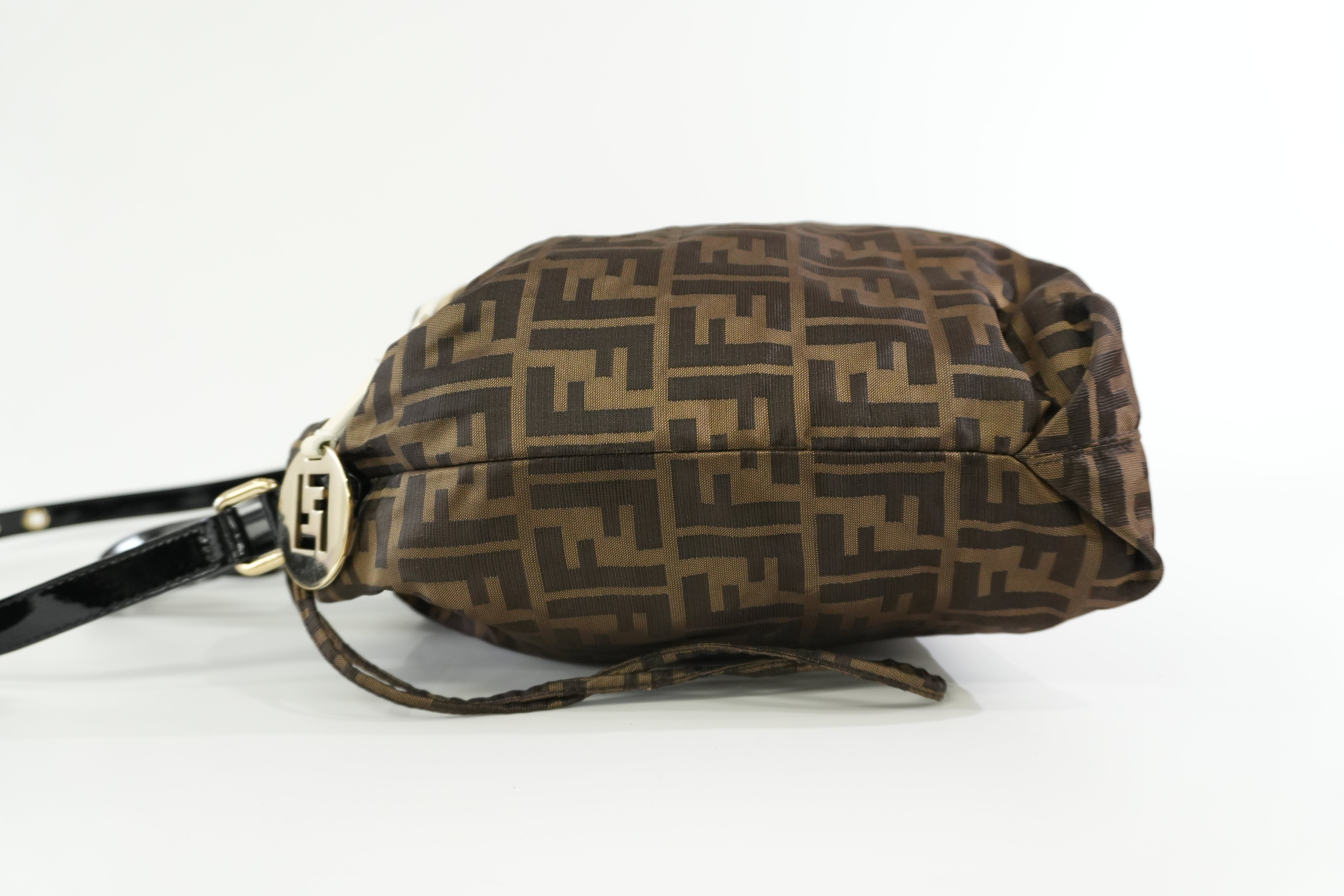 Pre-owned Fendi Zucca Two Way Shoulder Bag Brown