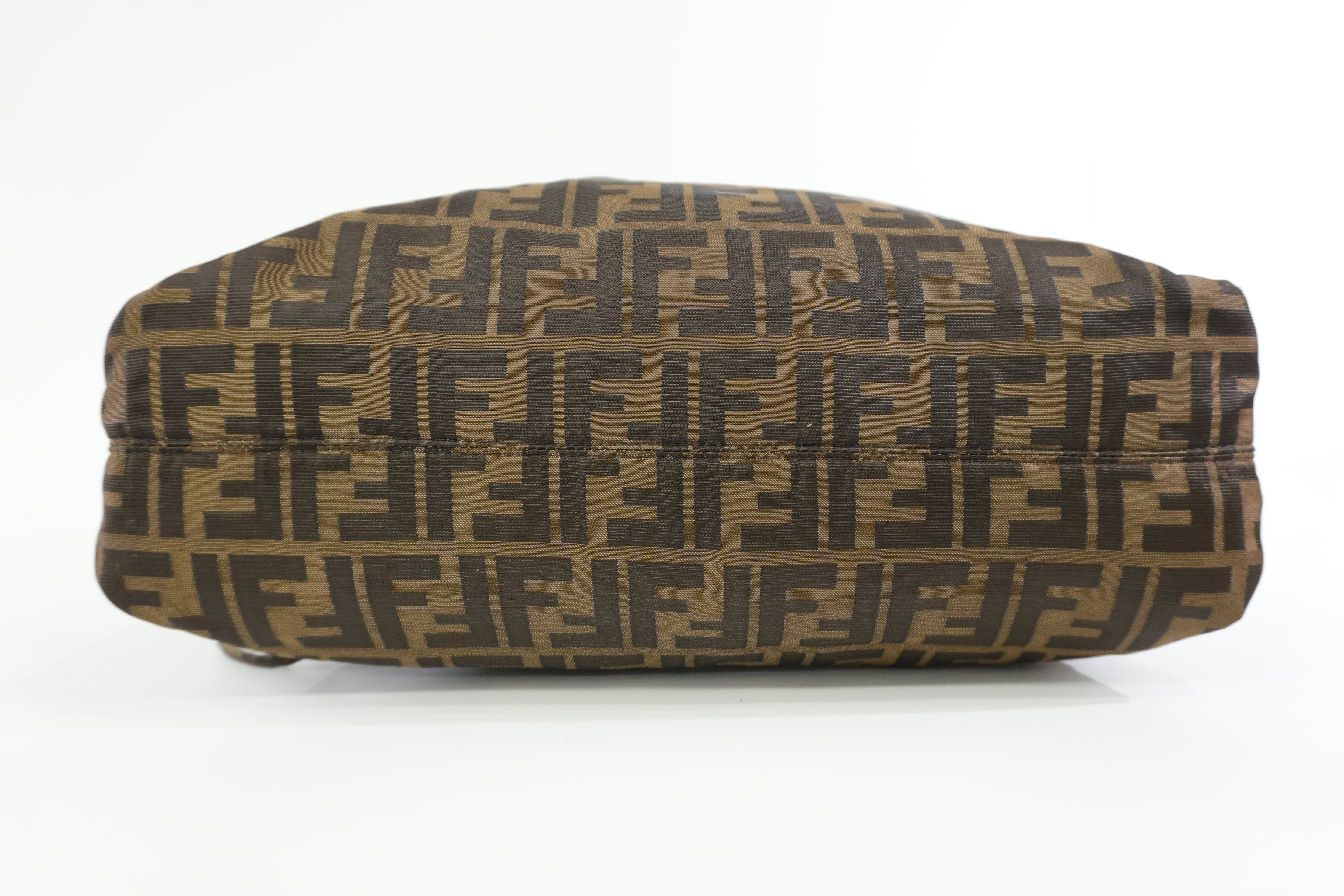 Pre-owned Fendi Zucca Two Way Shoulder Bag Brown