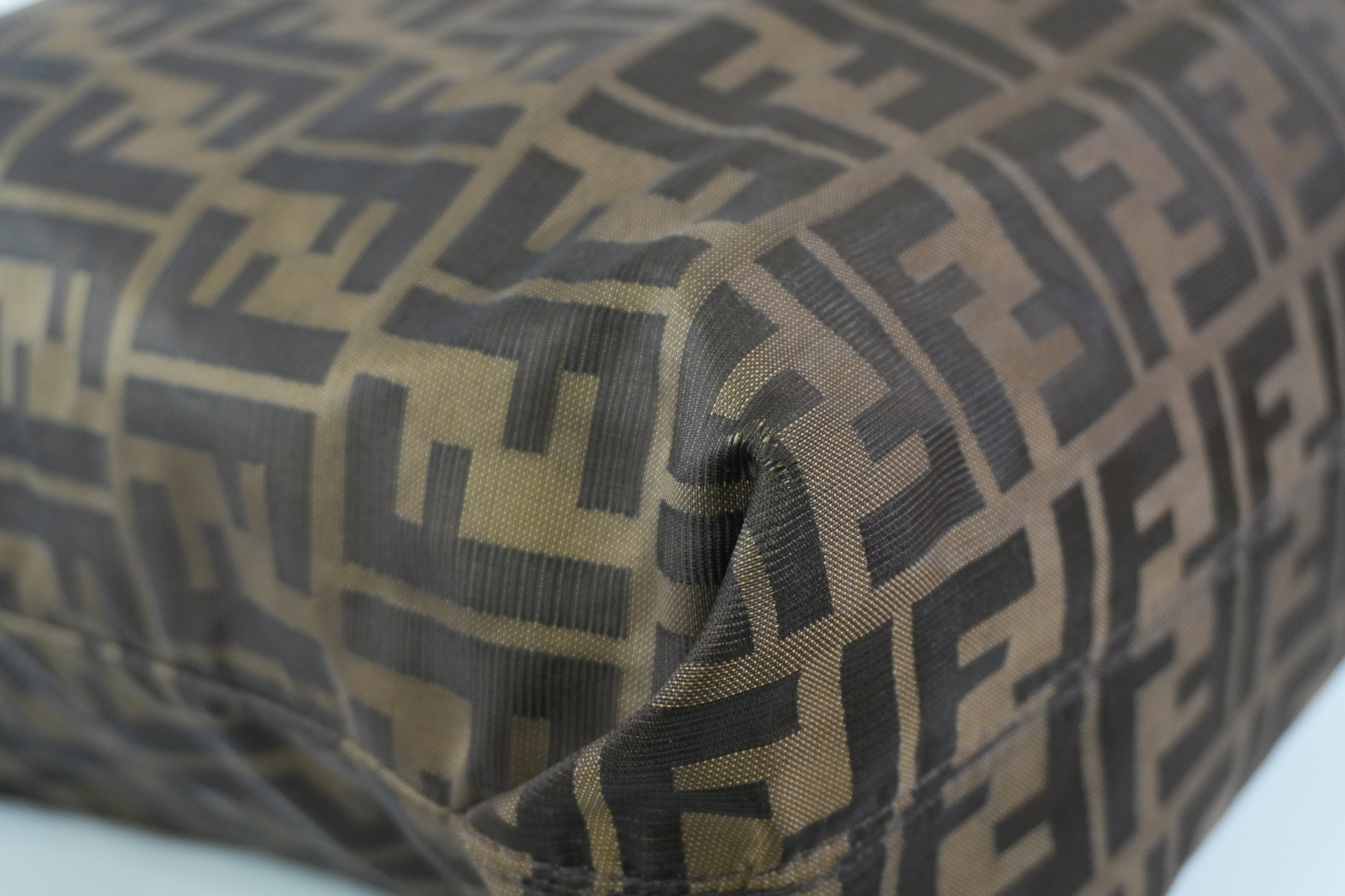 Pre-owned Fendi Zucca Two Way Shoulder Bag Brown