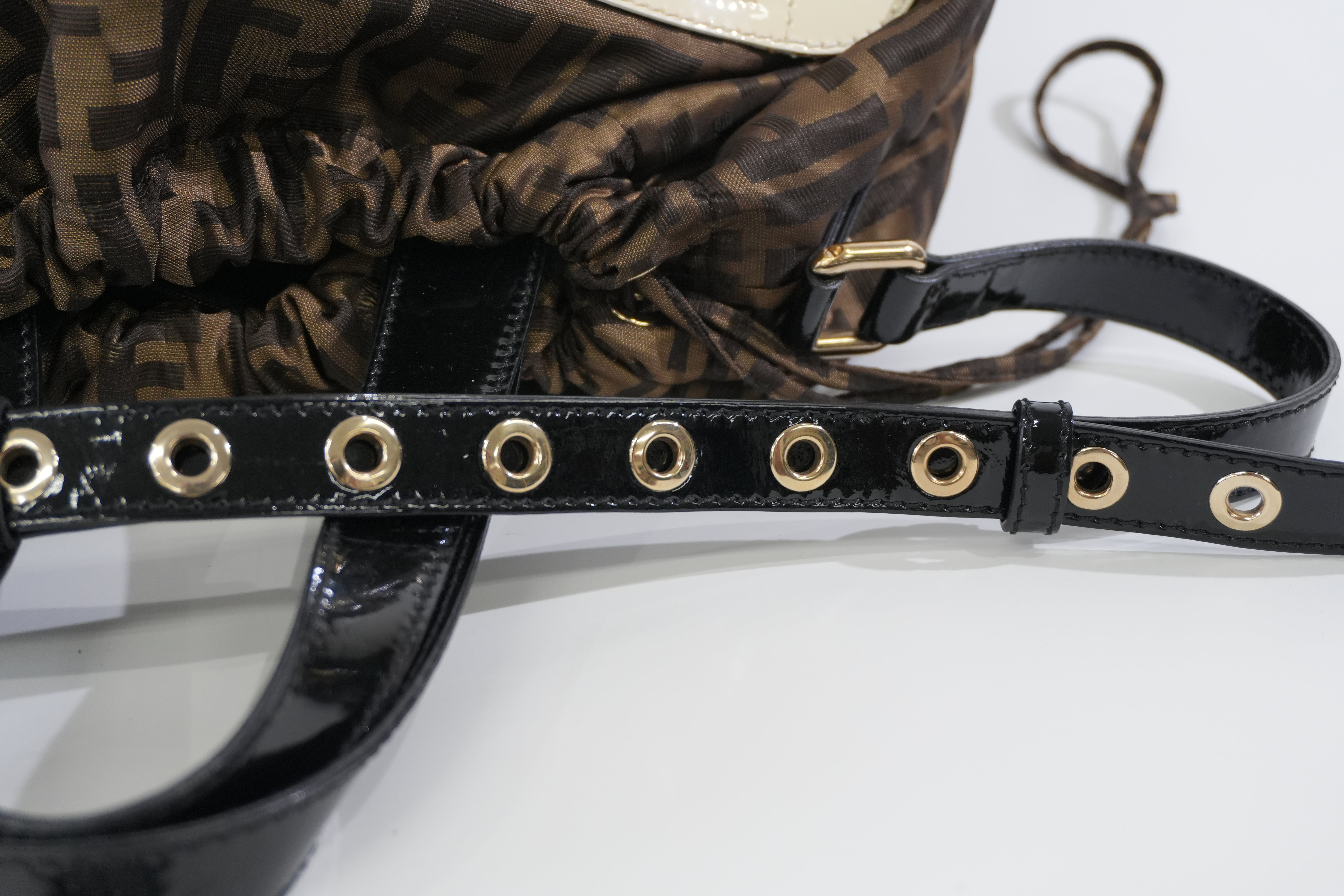 Pre-owned Fendi Zucca Two Way Shoulder Bag Brown