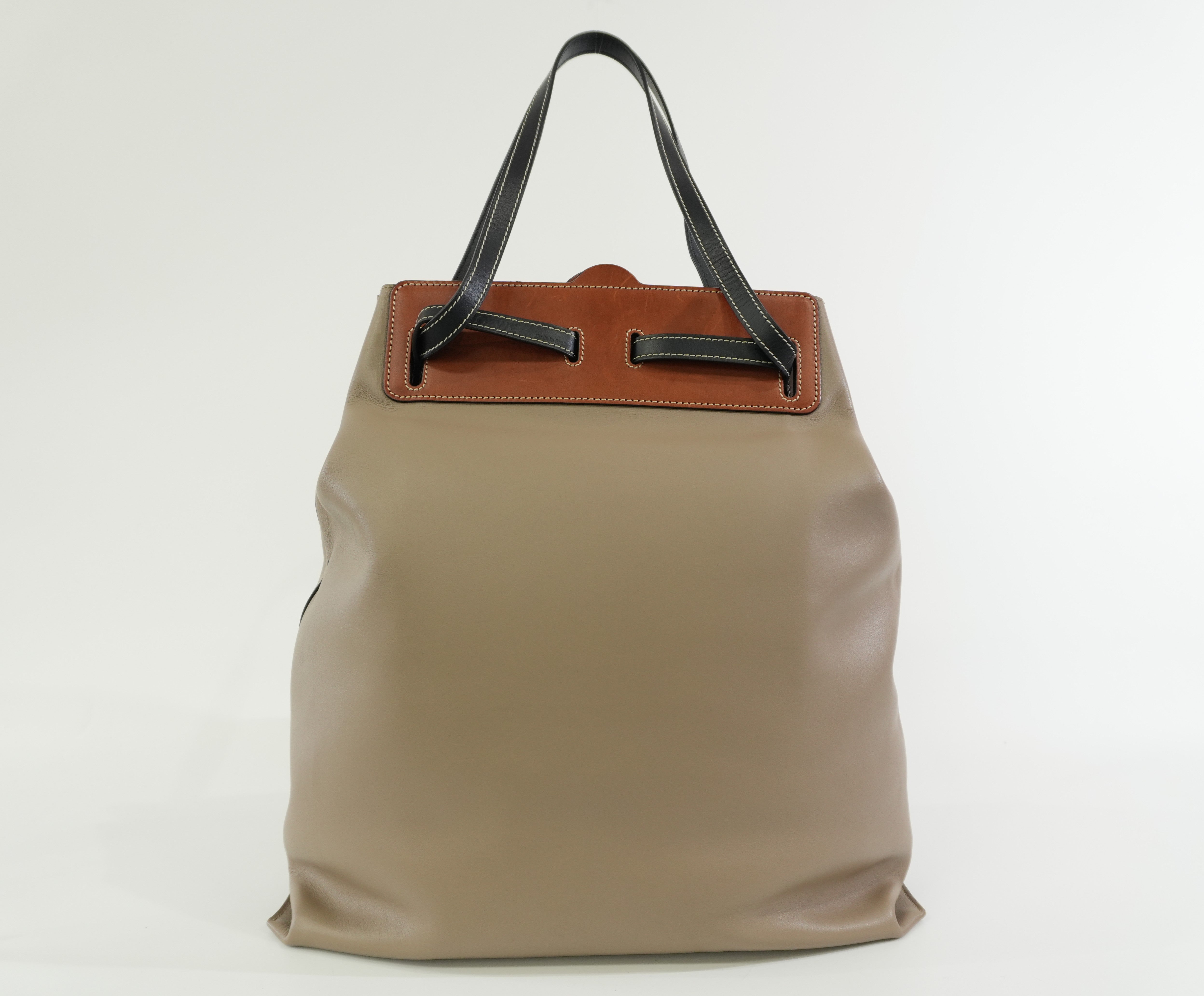 Pre-owned Loewe Lazo Tote Bag Brown
