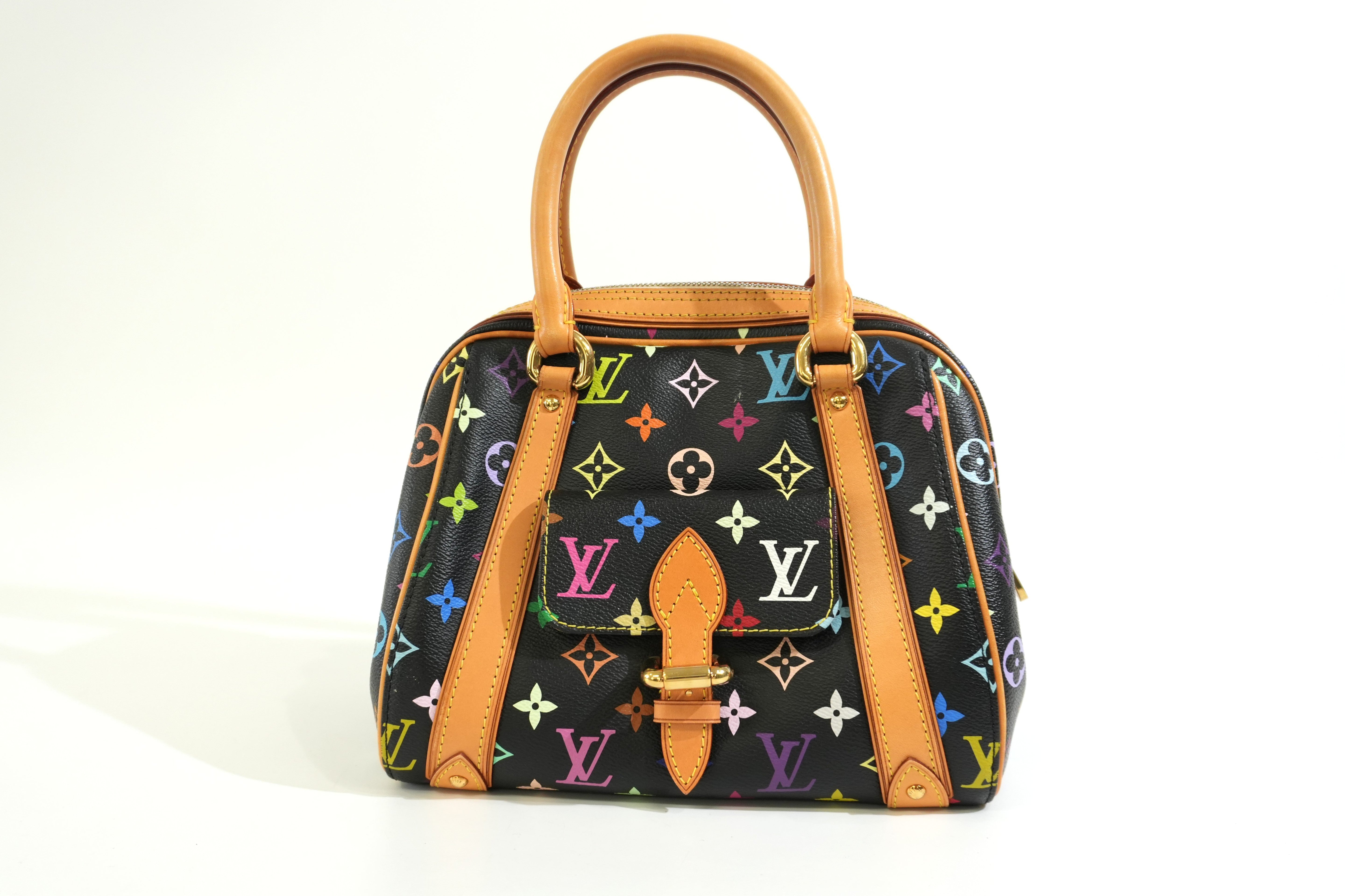 Pre-owned Louis Vuitton Multicolor Priscilla Handbag Black