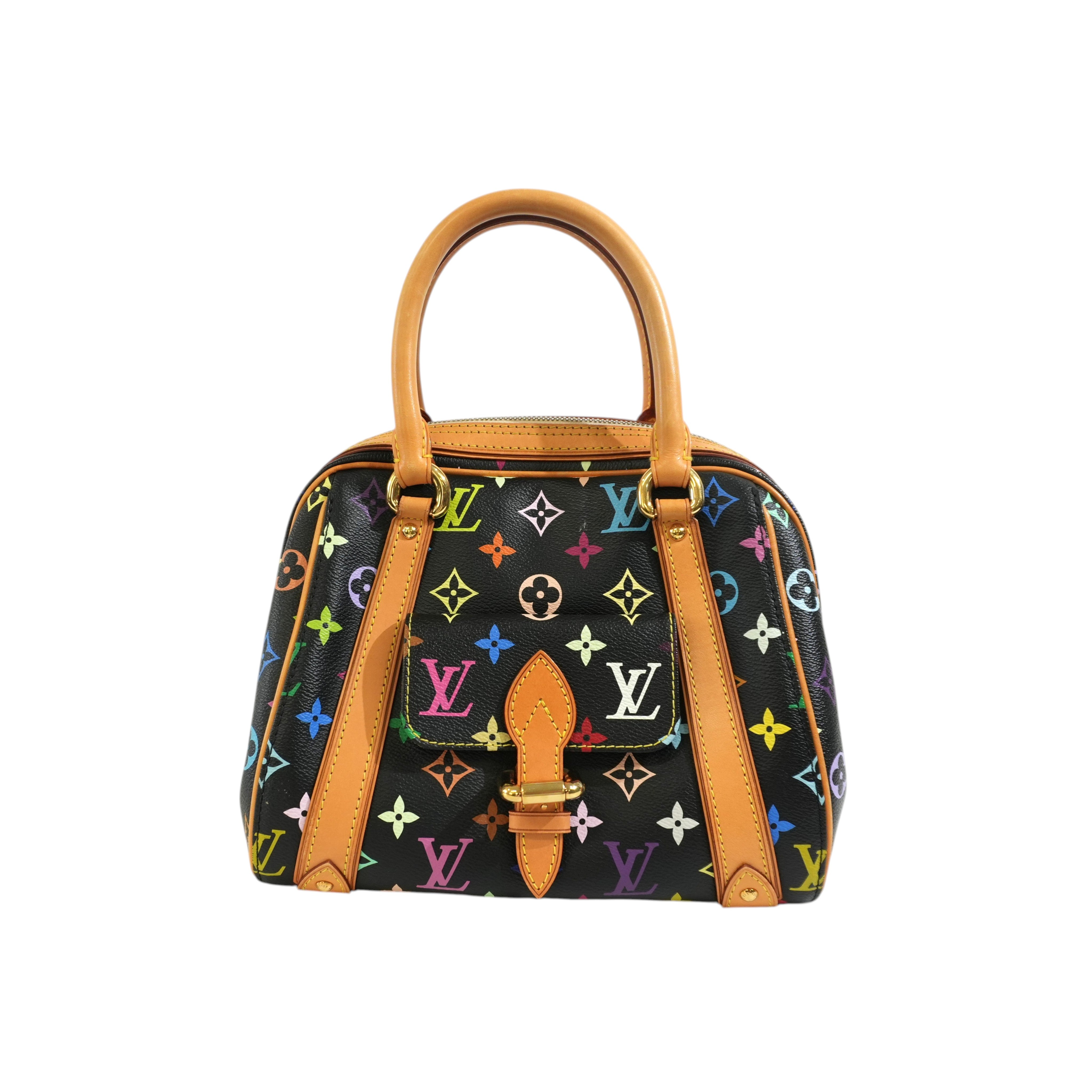 Pre-owned Louis Vuitton Multicolor Priscilla Handbag Black