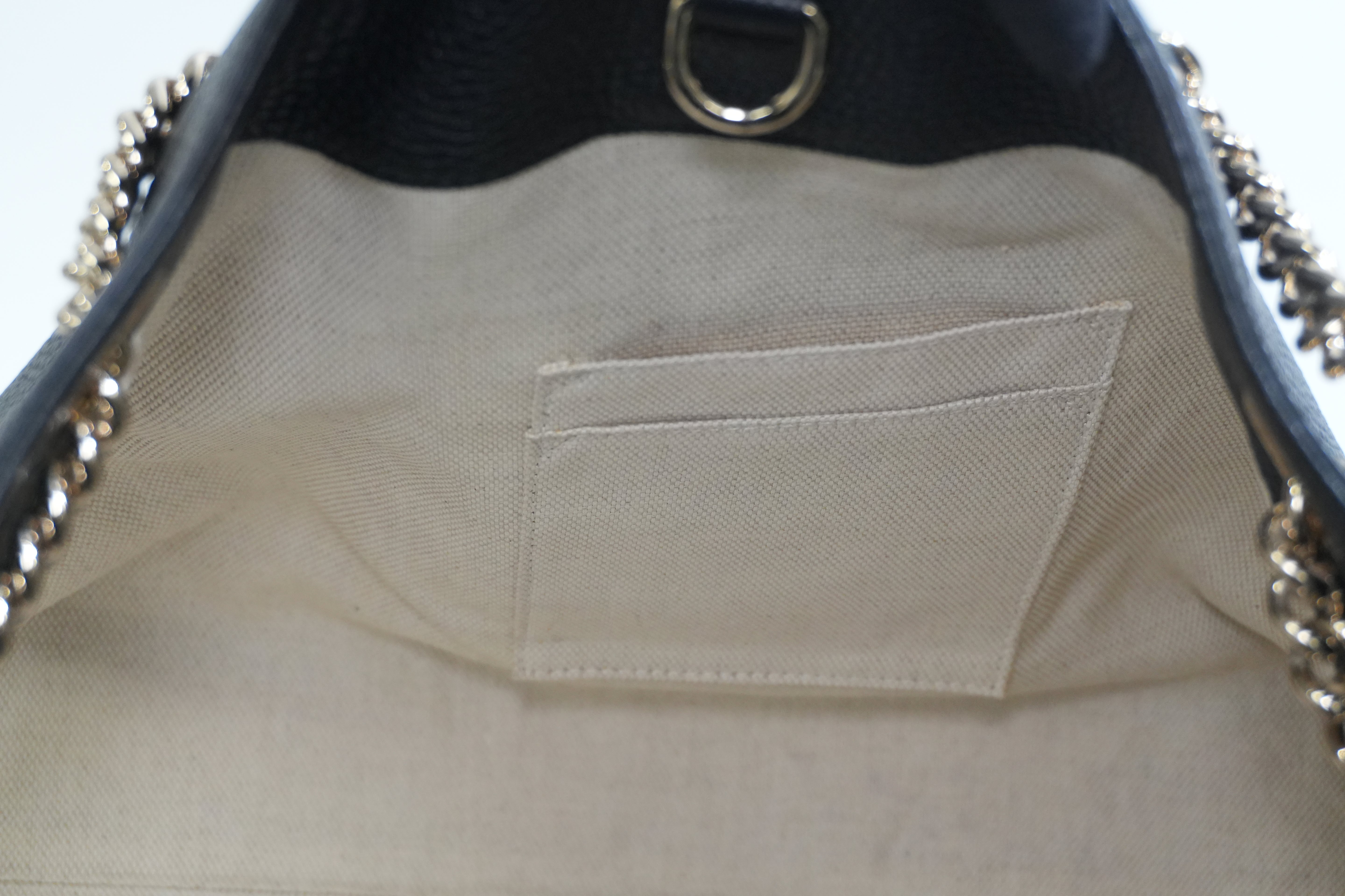 Pre-owned Gucci Soho Chain Tote Bag Black
