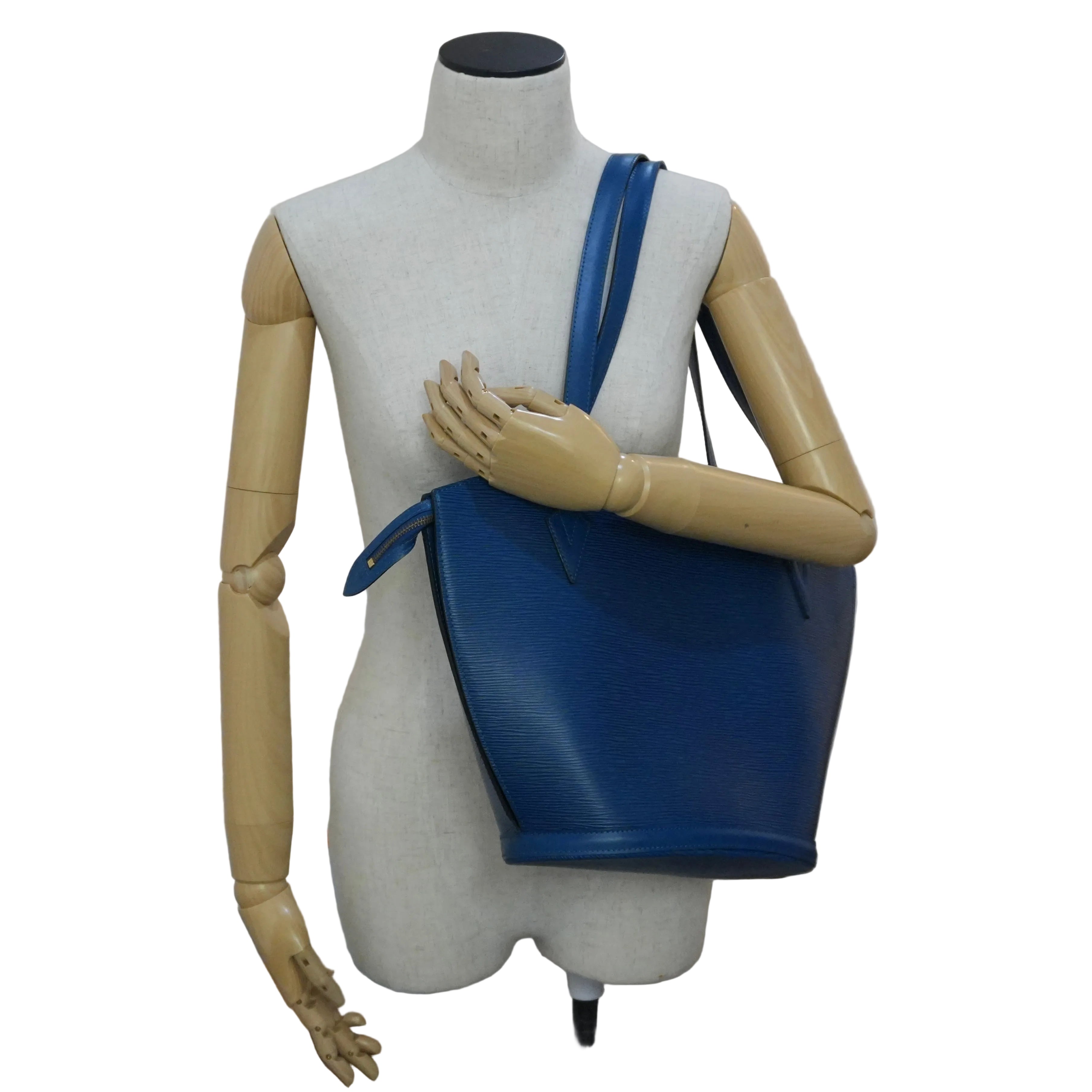Pre-owned Louis Vuitton Epi Saint Jacque Tote Bag Blue