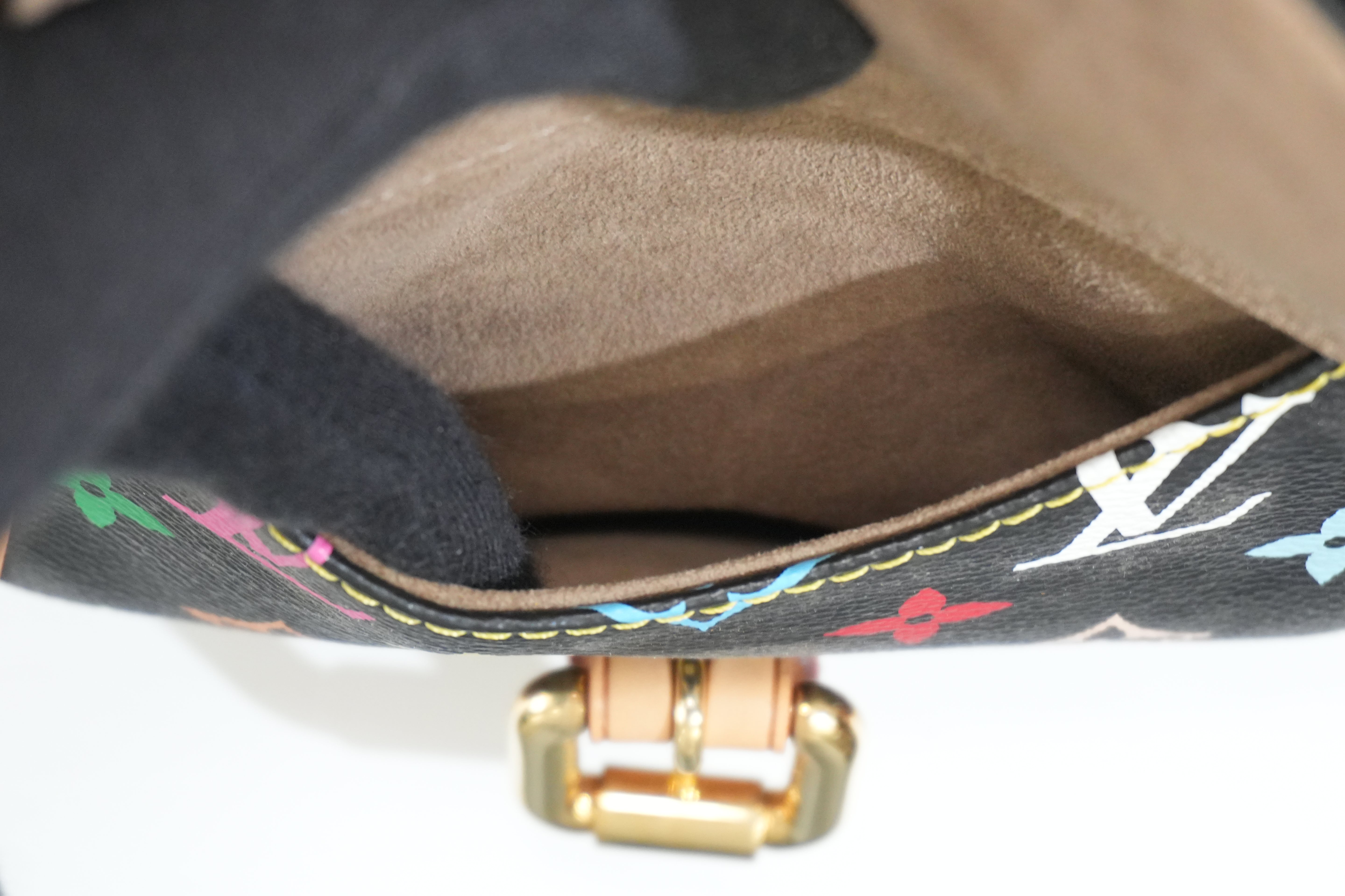 Pre-owned Louis Vuitton Multicolor Priscilla Handbag Black