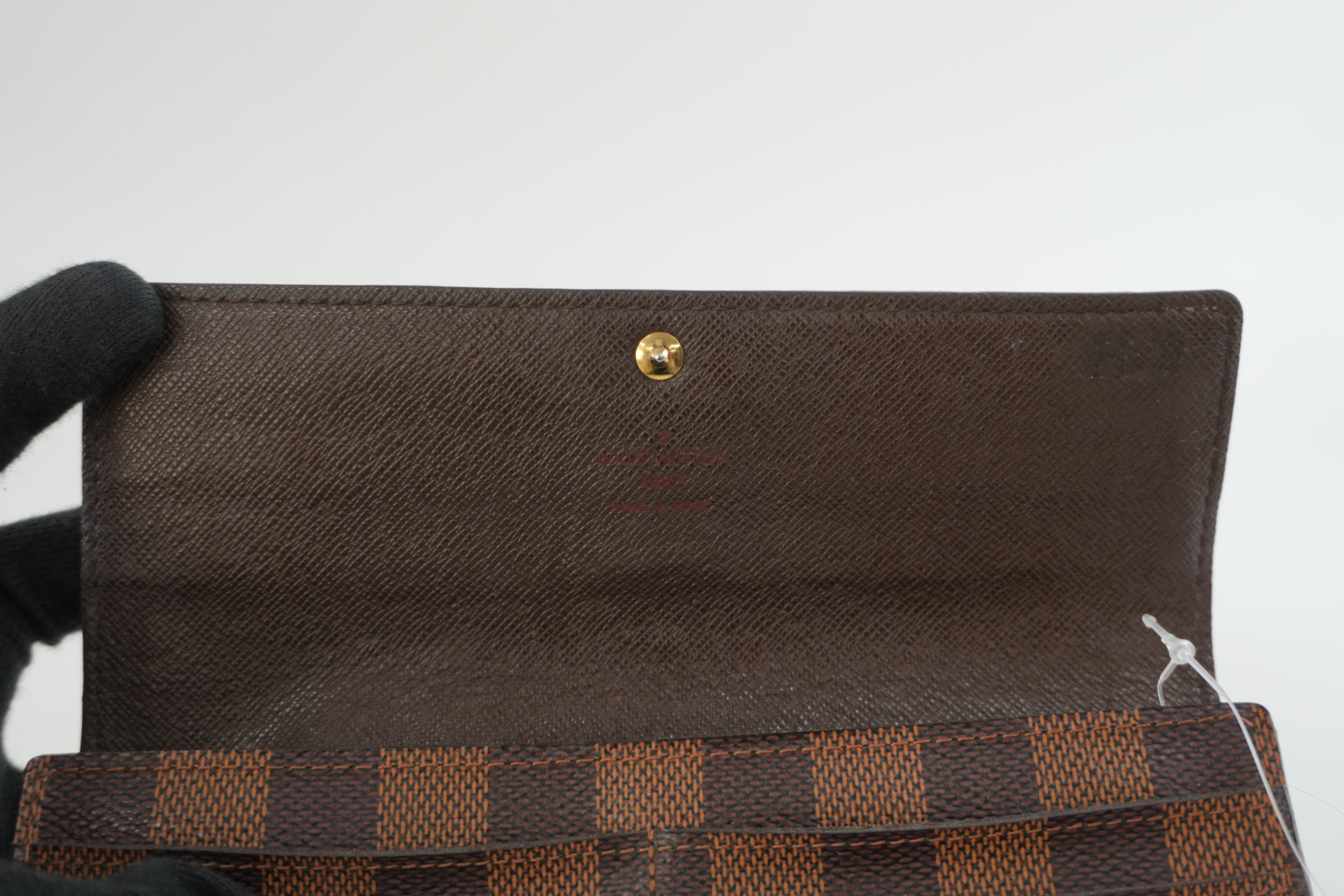 Louis Vuitton Damier Ebene Sarah Wallet Used