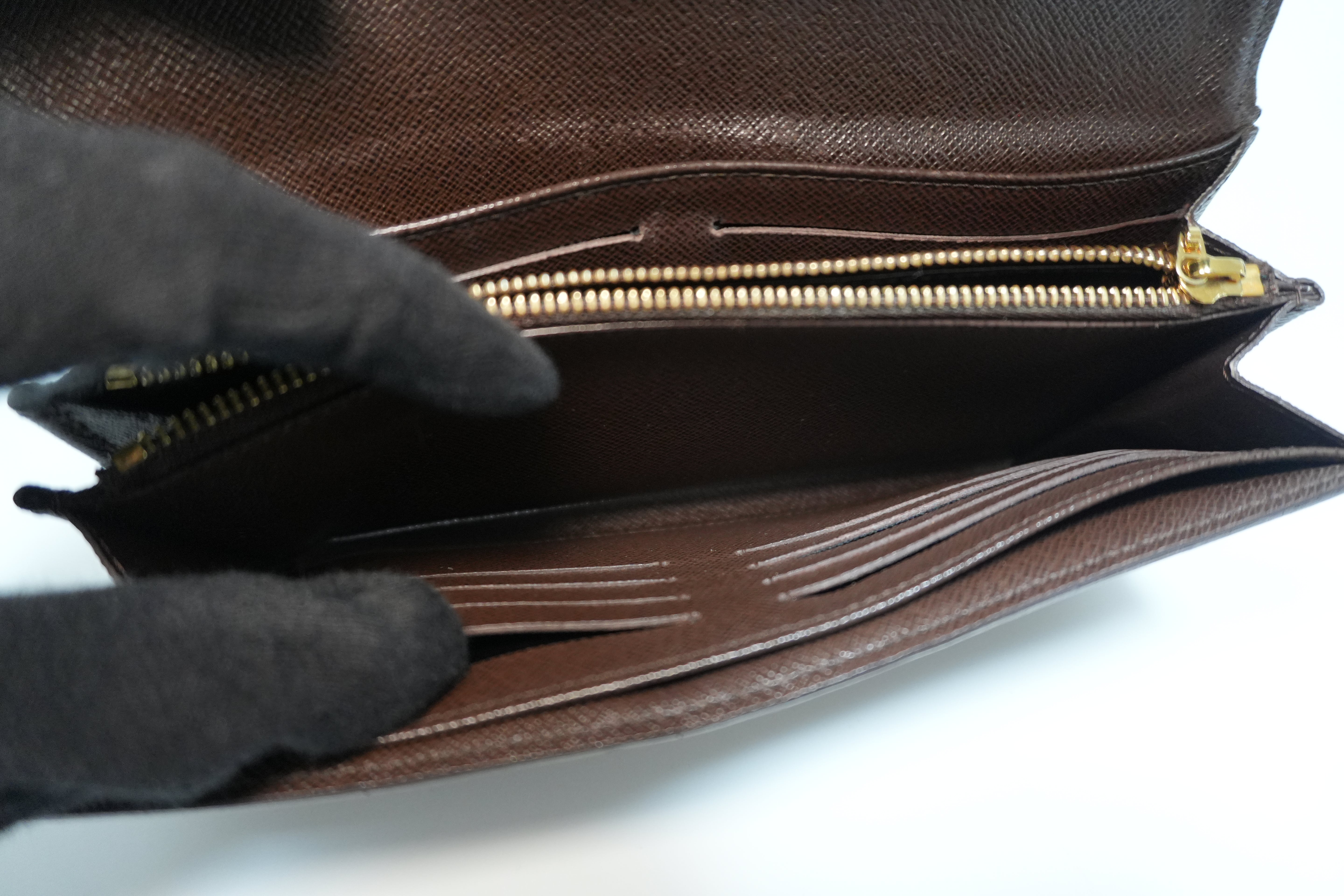 Louis Vuitton Damier Ebene Portefeuille Sistine Wallet Used