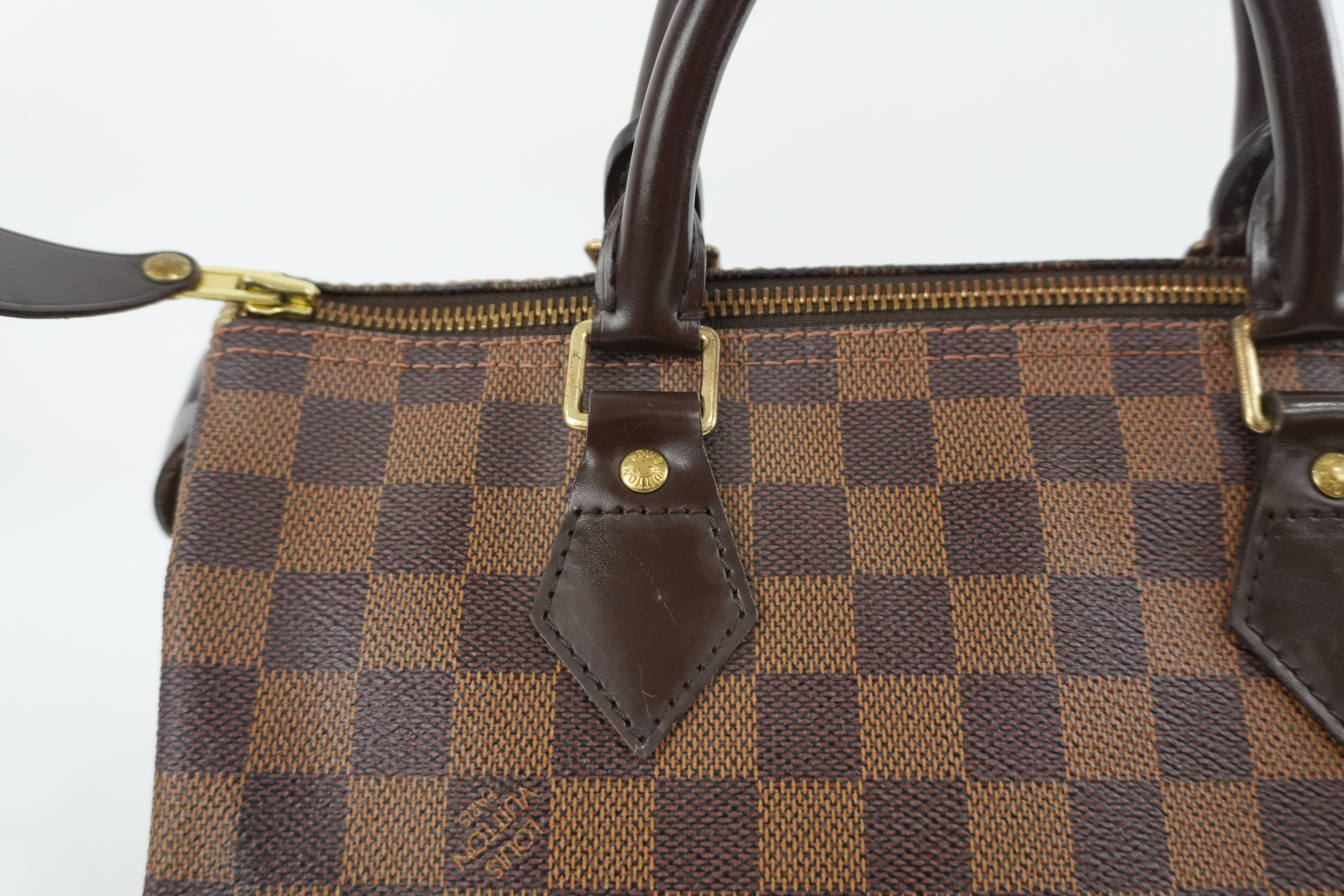 Louis Vuitton Damier Ebene Speedy 30 Handbag Used