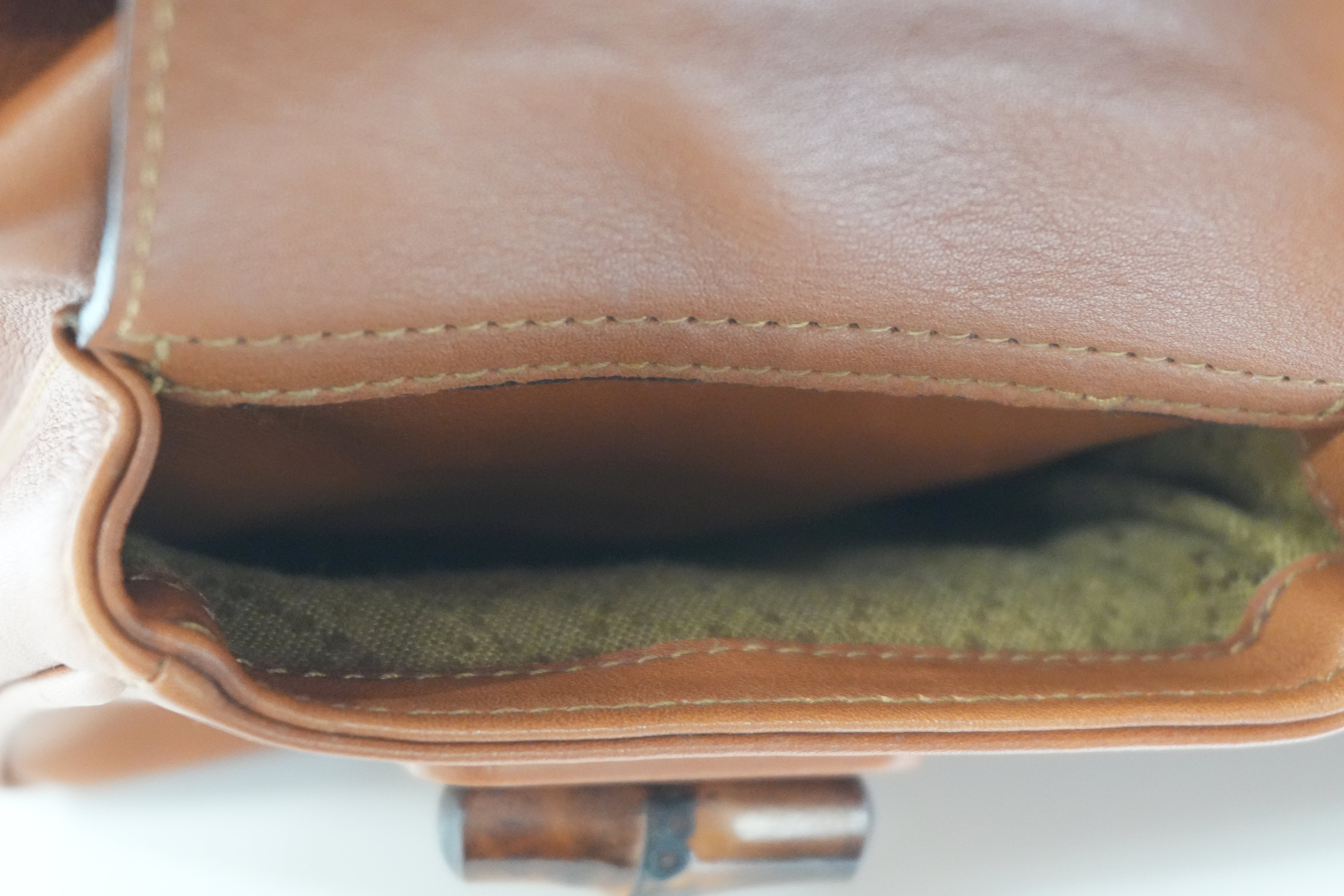 Pre-owned Gucci Bamboo Backpack Brown