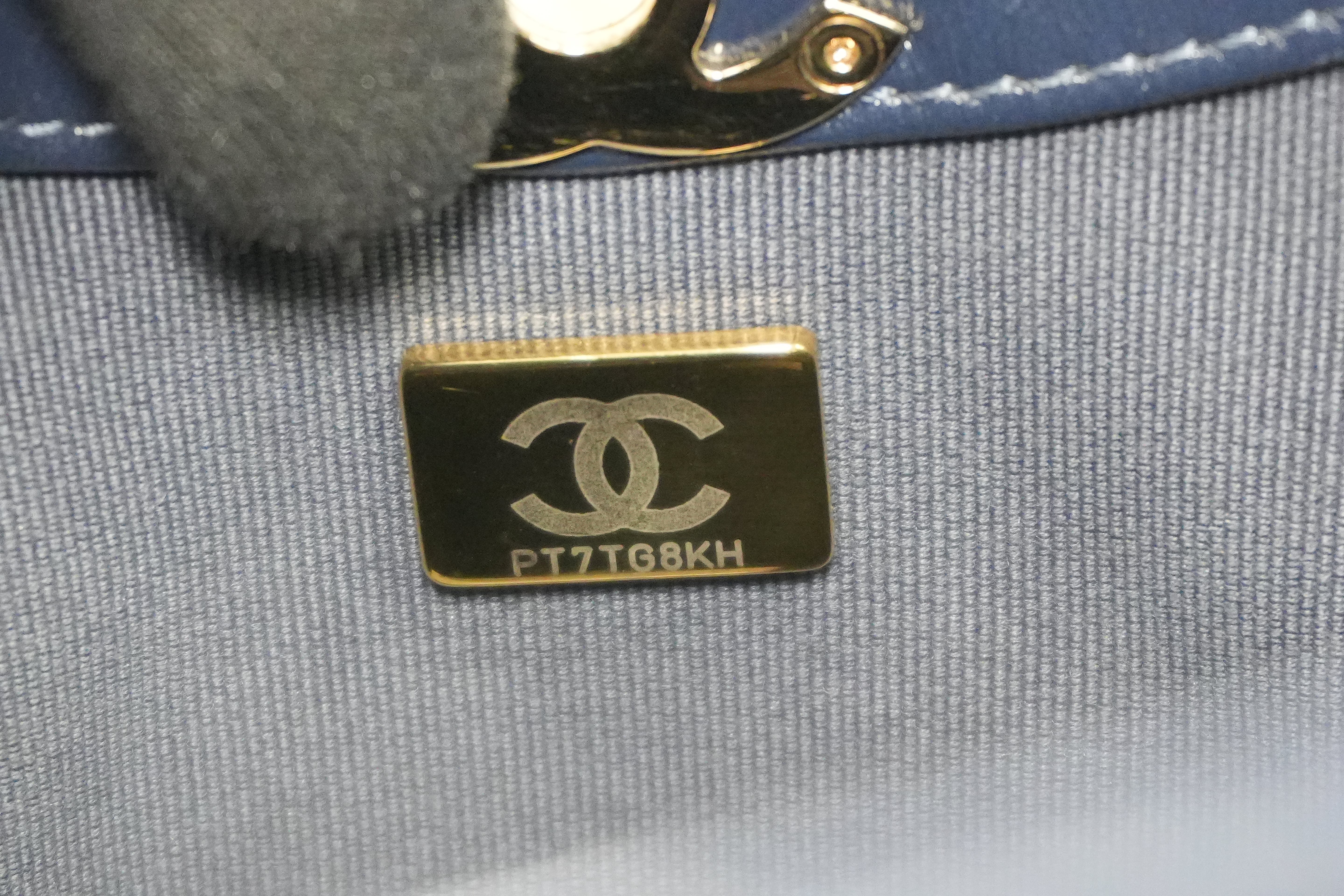 Pre-owned Chanel 31 Mini Shopping Shoulder Bag Blue