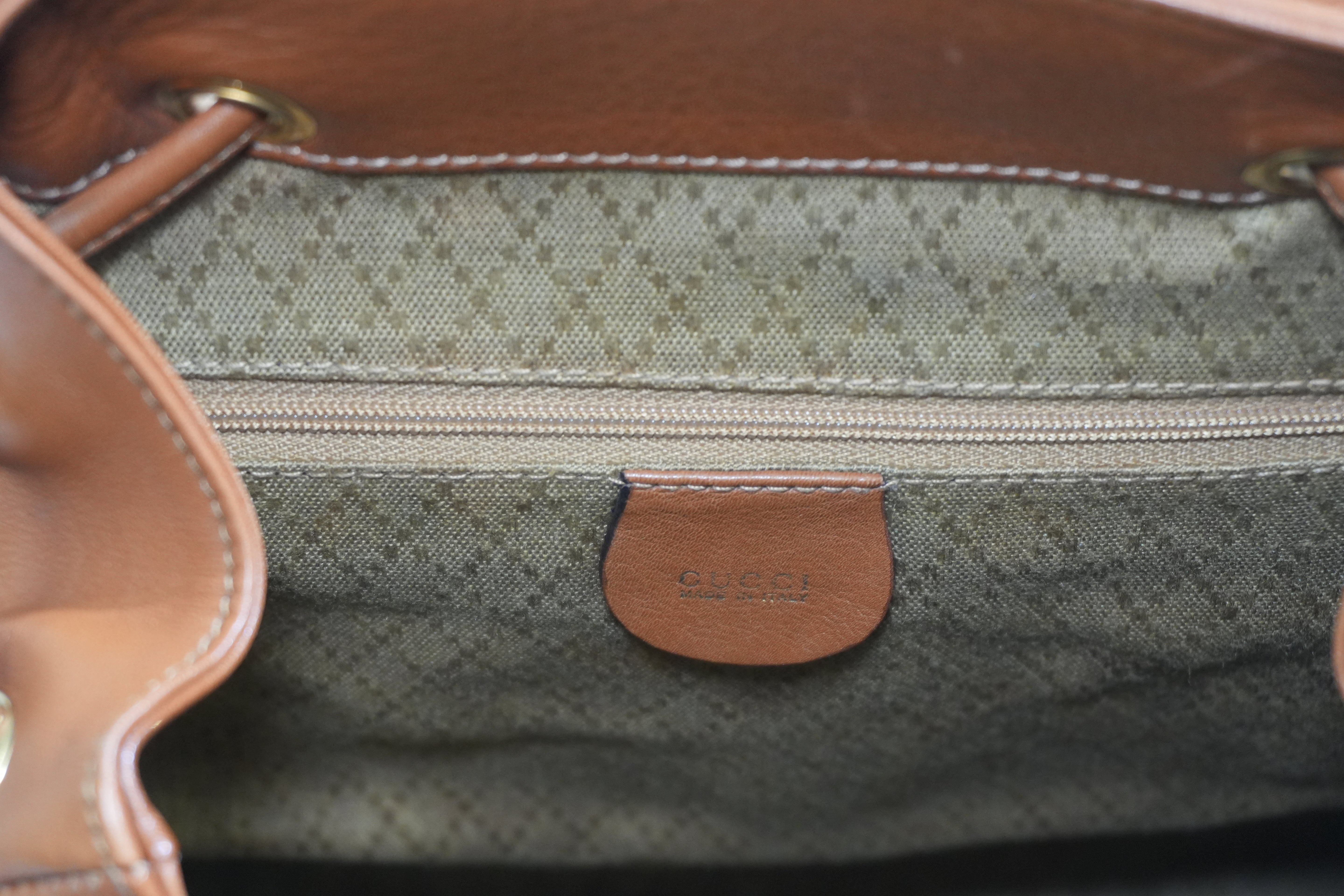 Pre-owned Gucci Bamboo Backpack Brown