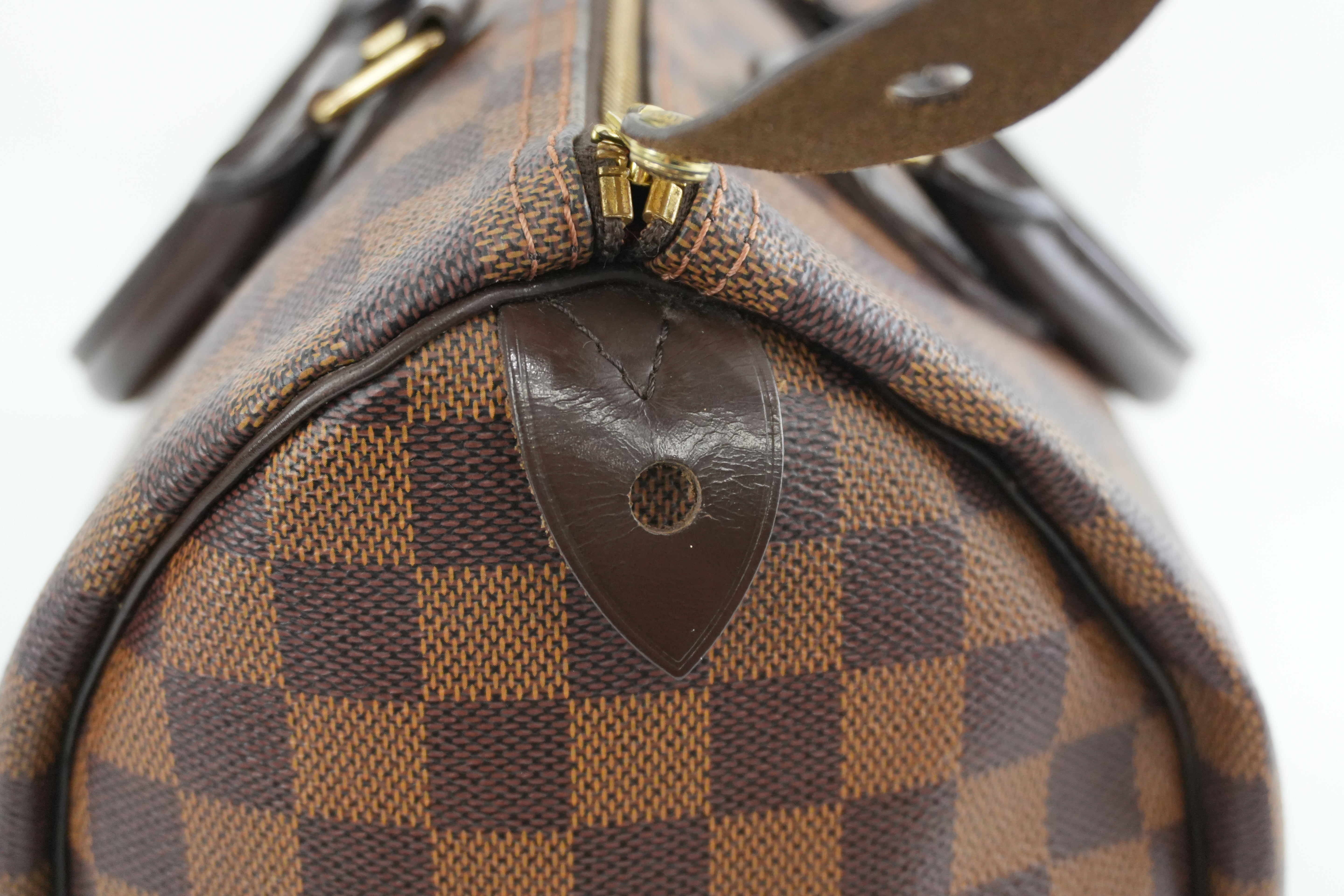 Louis Vuitton Damier Ebene Speedy 30 Handbag Used