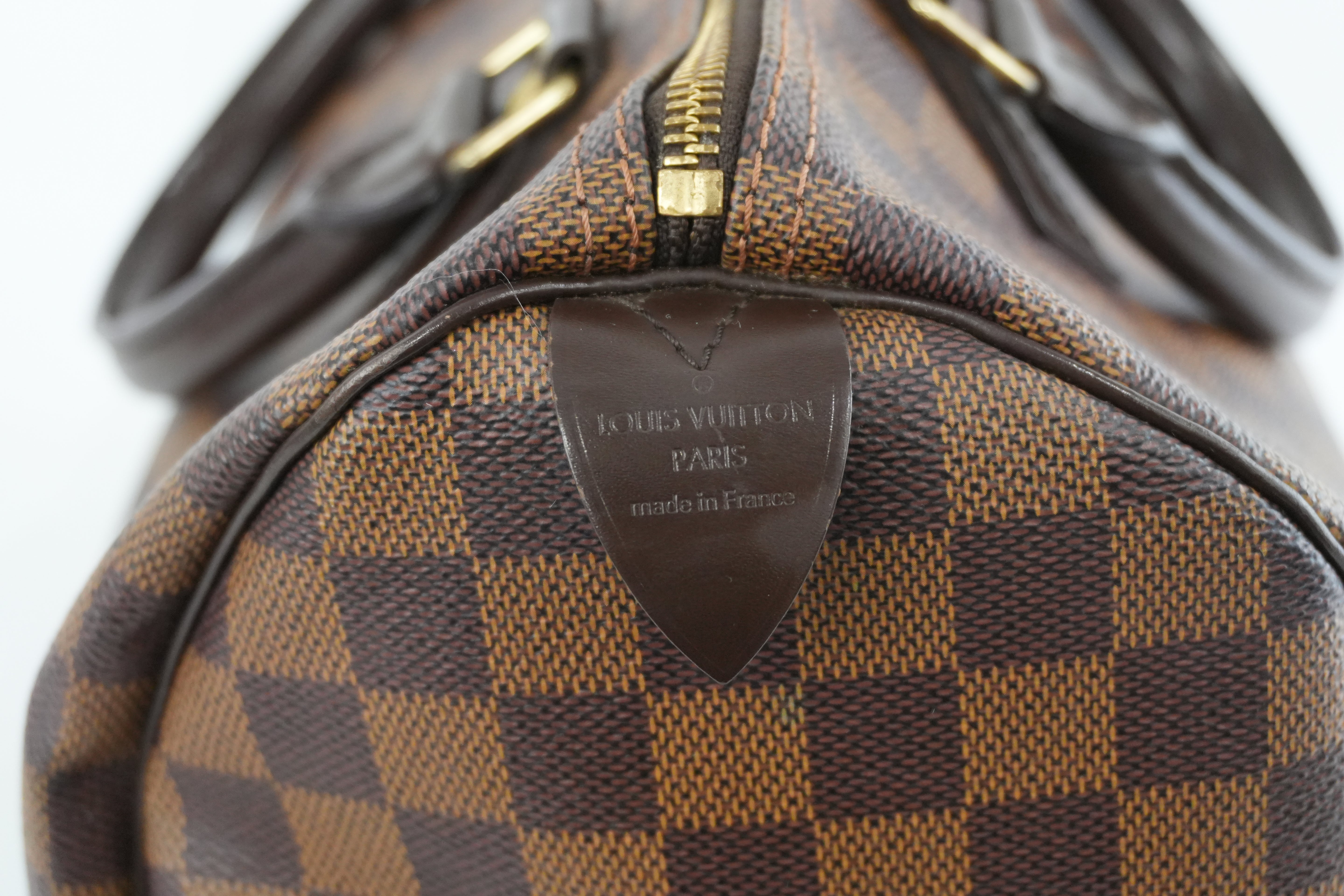 Louis Vuitton Damier Ebene Speedy 30 Handbag Used