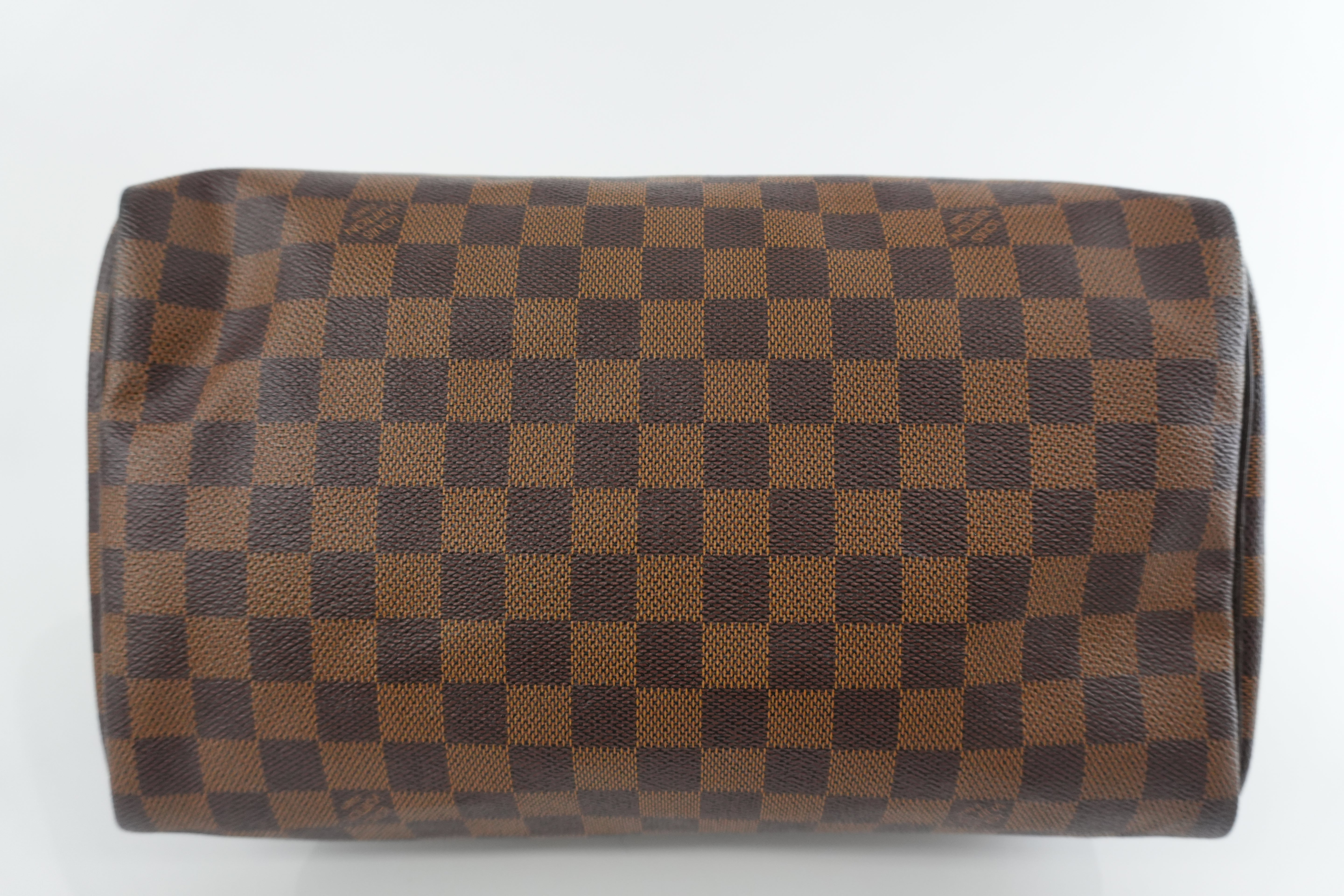 Louis Vuitton Damier Ebene Speedy 30 Handbag Used
