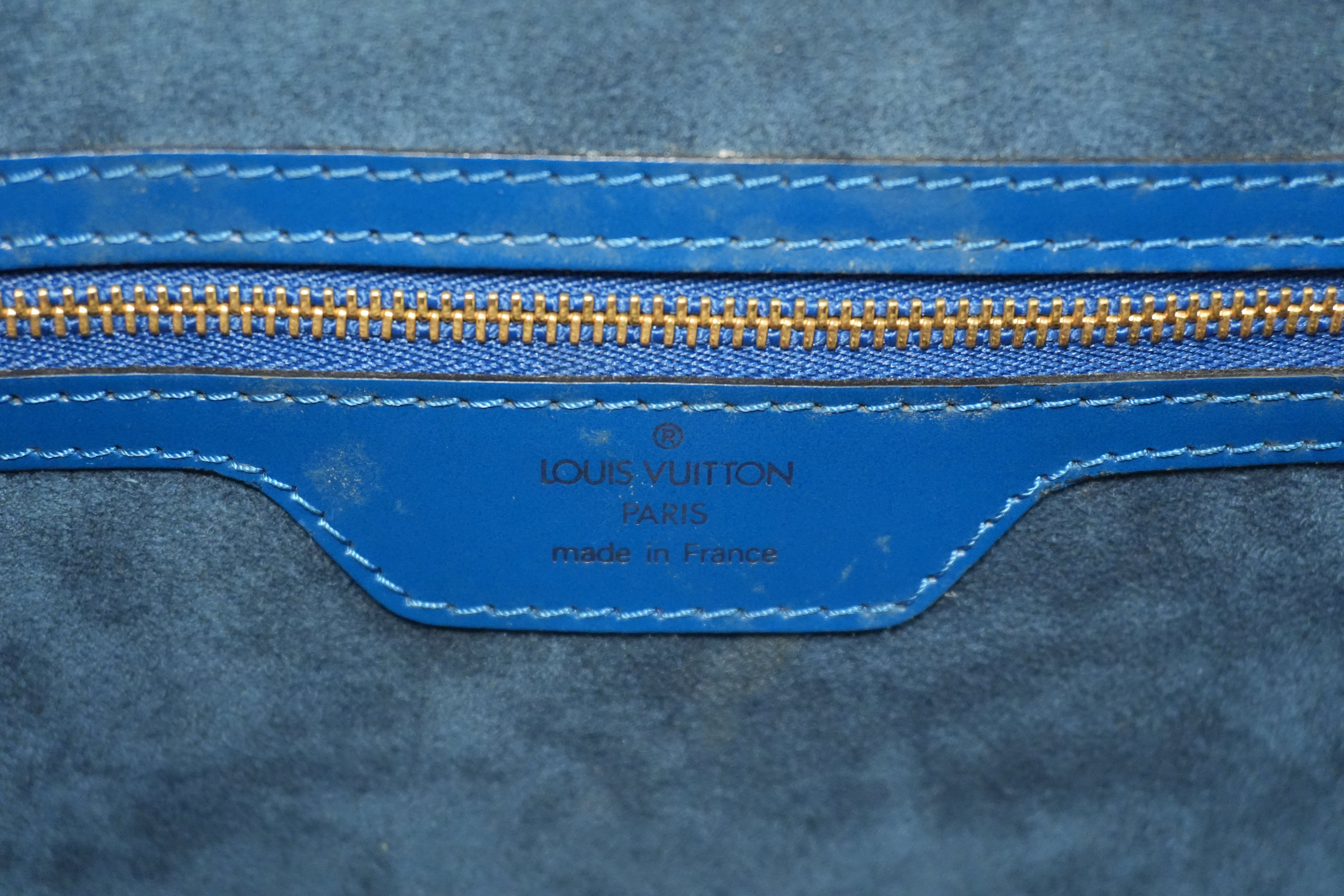 Pre-owned Louis Vuitton Epi Saint Jacque Tote Bag Blue