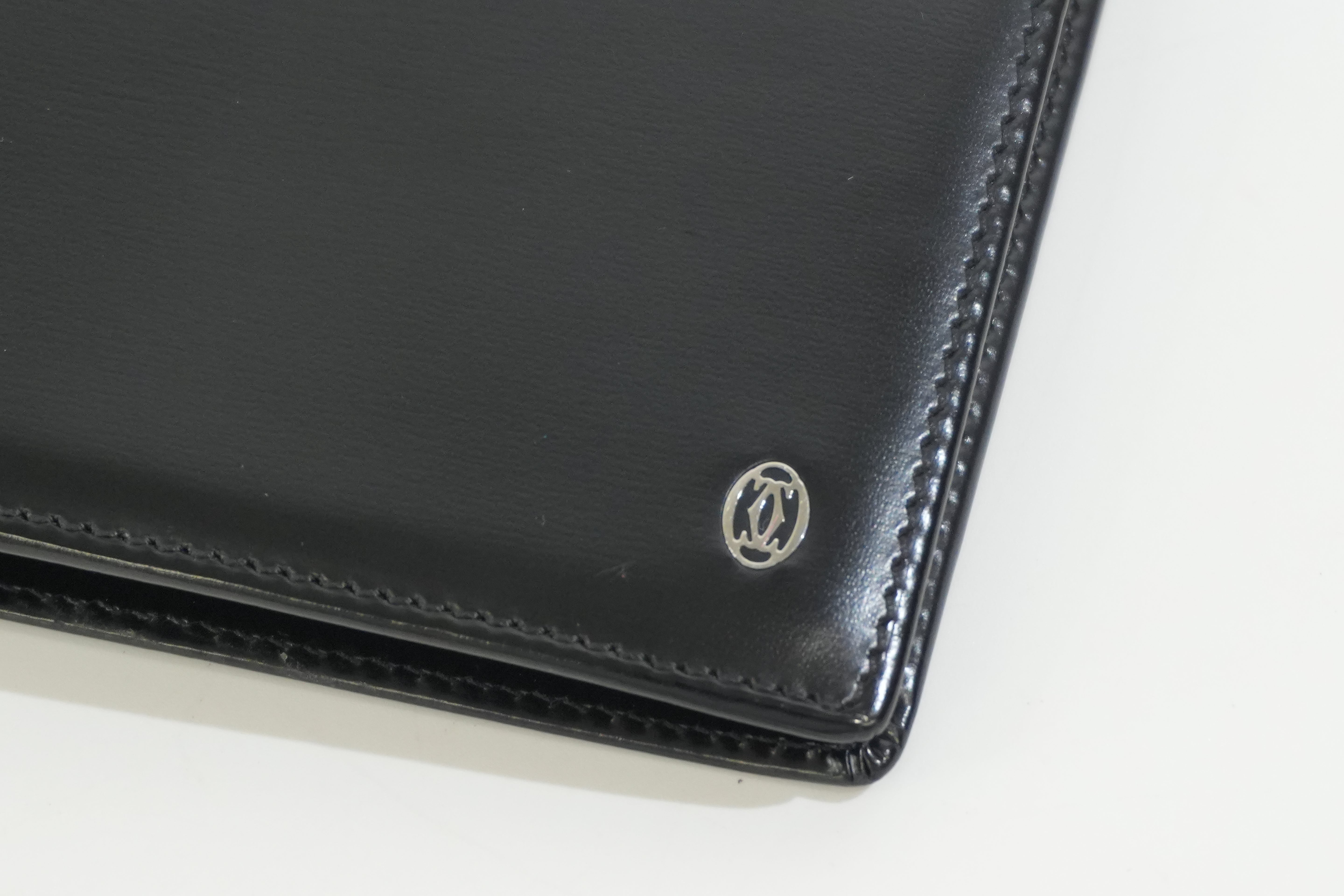 Pre-owned Cartier Compact Wallet Black