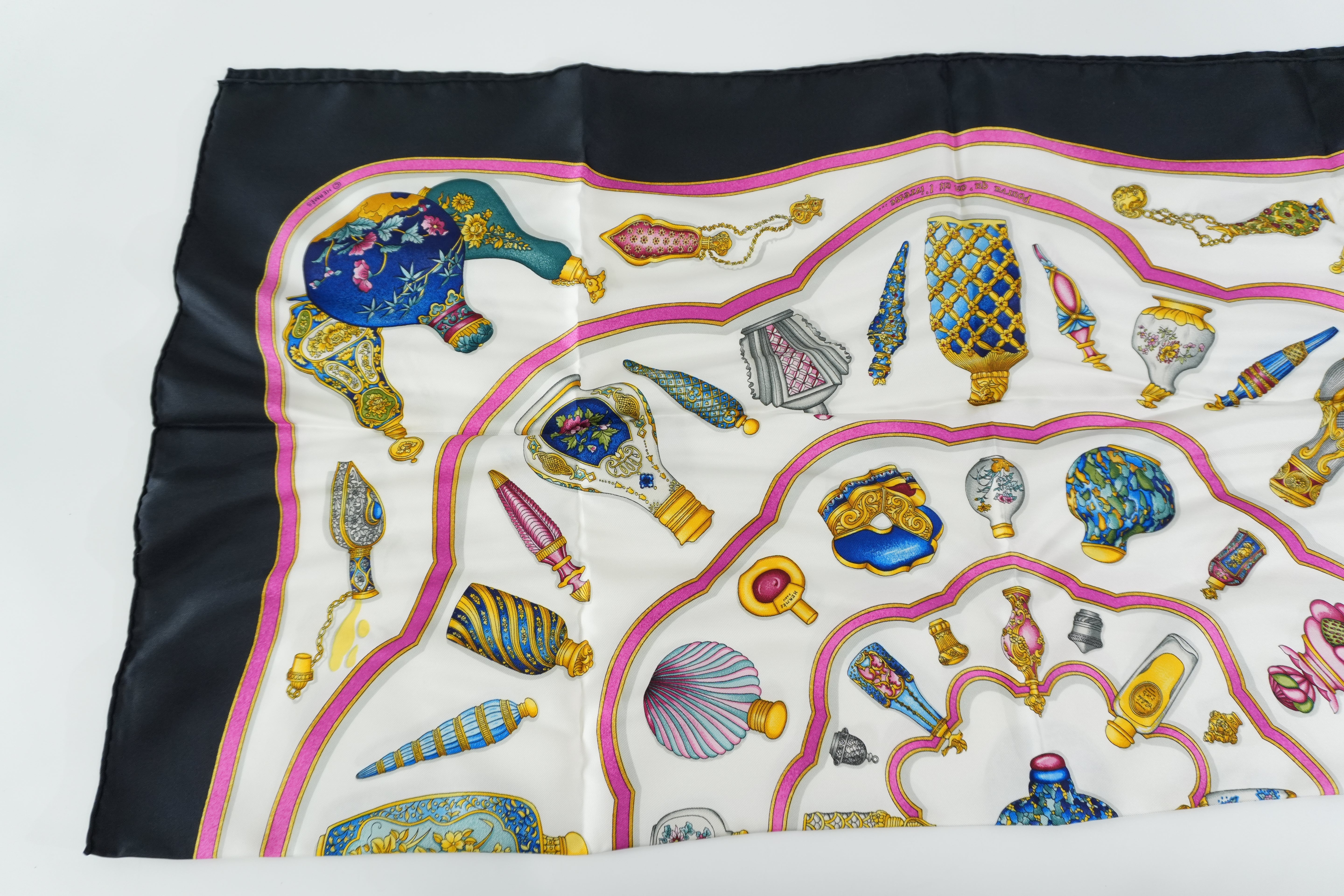 Pre-owned Hermes Scarf Black and Pink