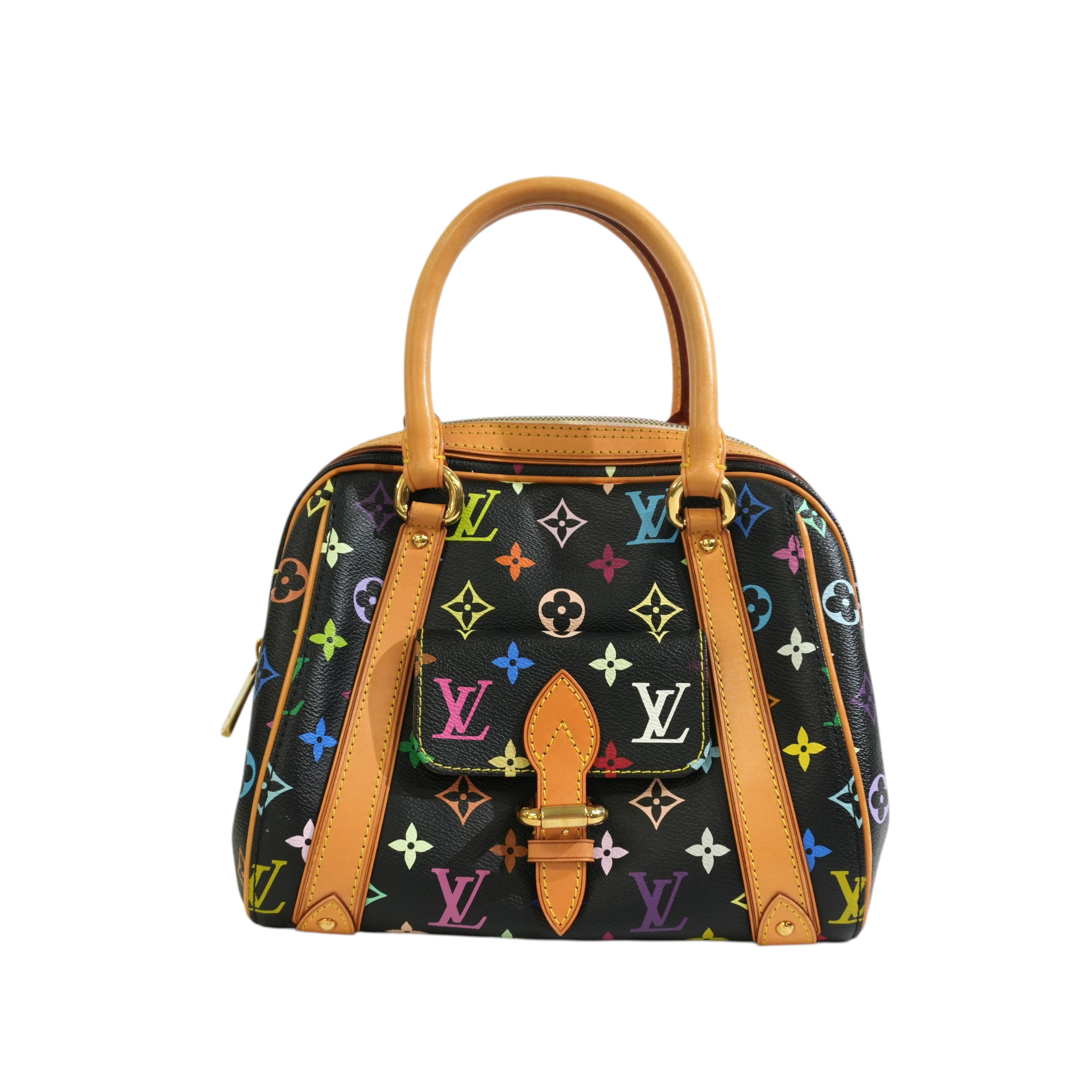Pre-owned Louis Vuitton Multicolor Priscilla Handbag Black
