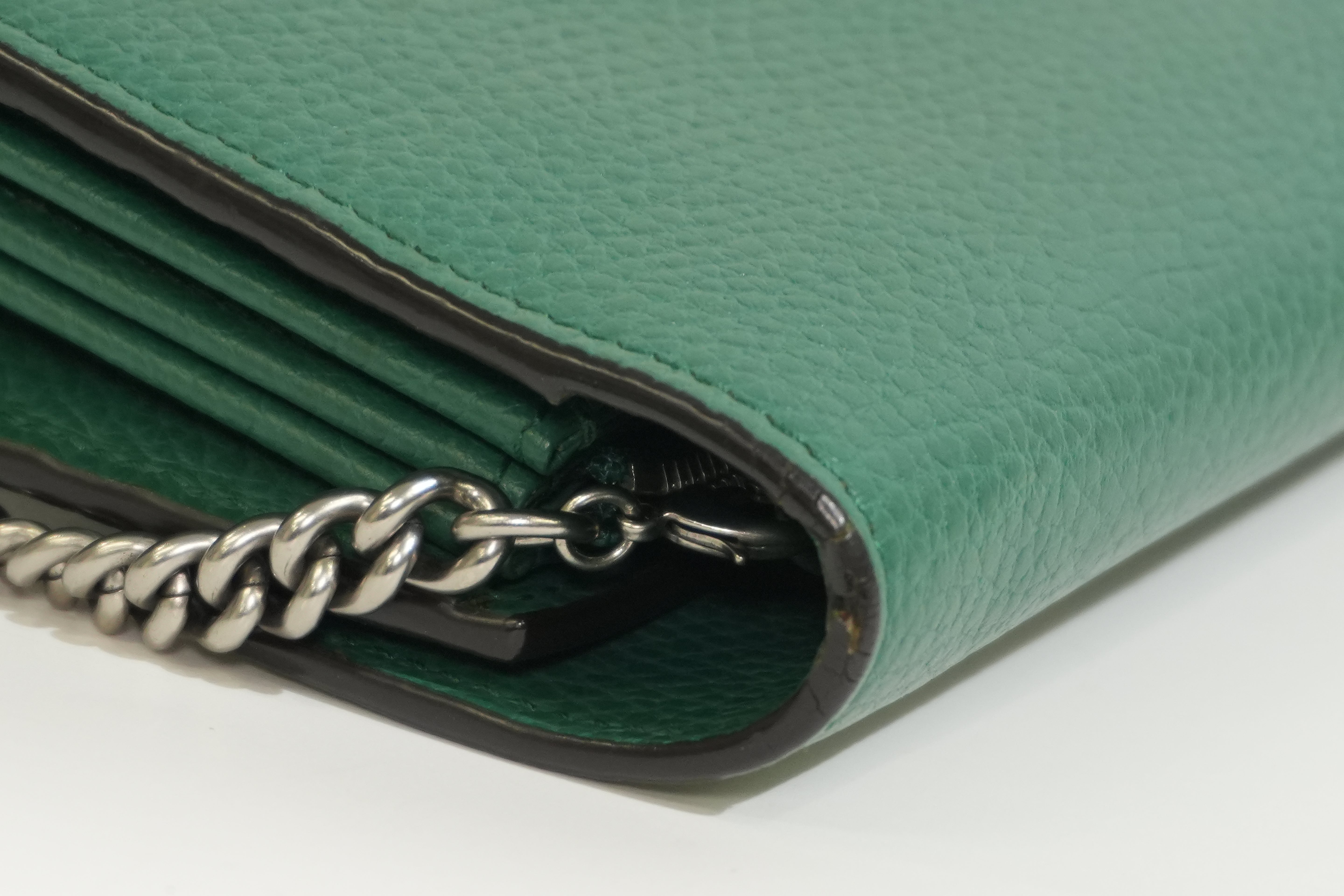Pre-owned Gucci Dionysus Chain Shoulder Bag Green