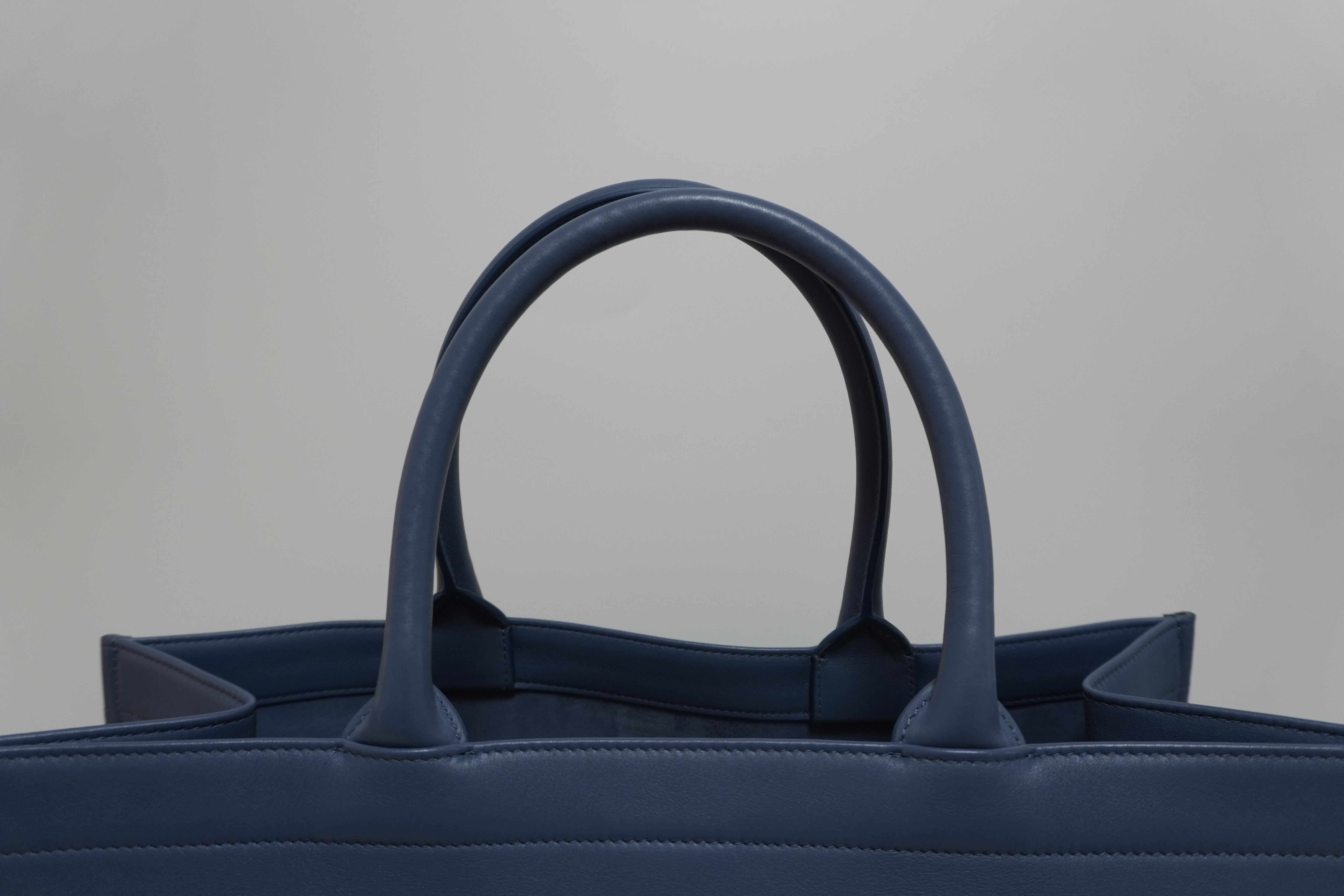 Dior Leather Book Tote Bag Indigo Used
