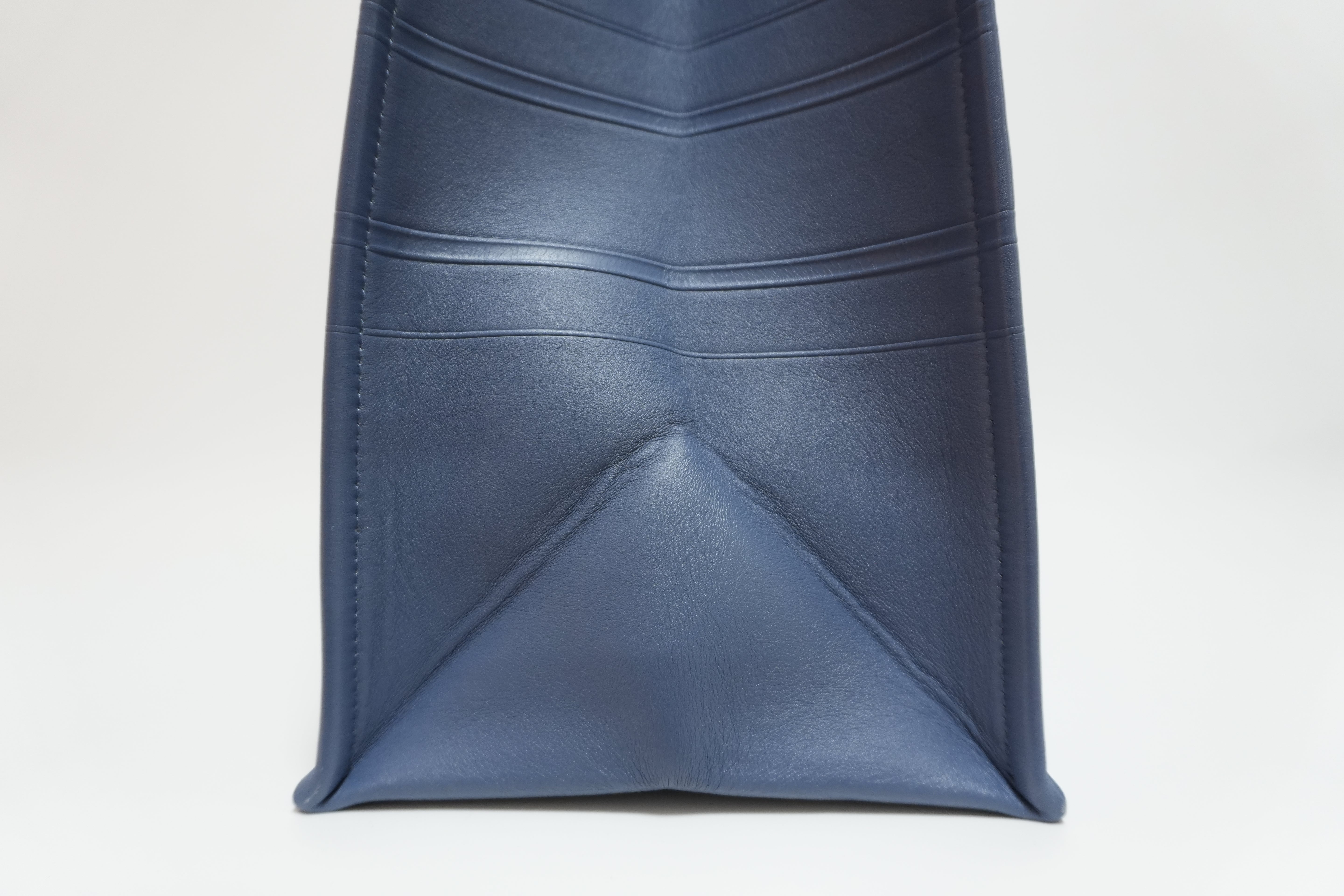 Dior Leather Book Tote Bag Indigo Used