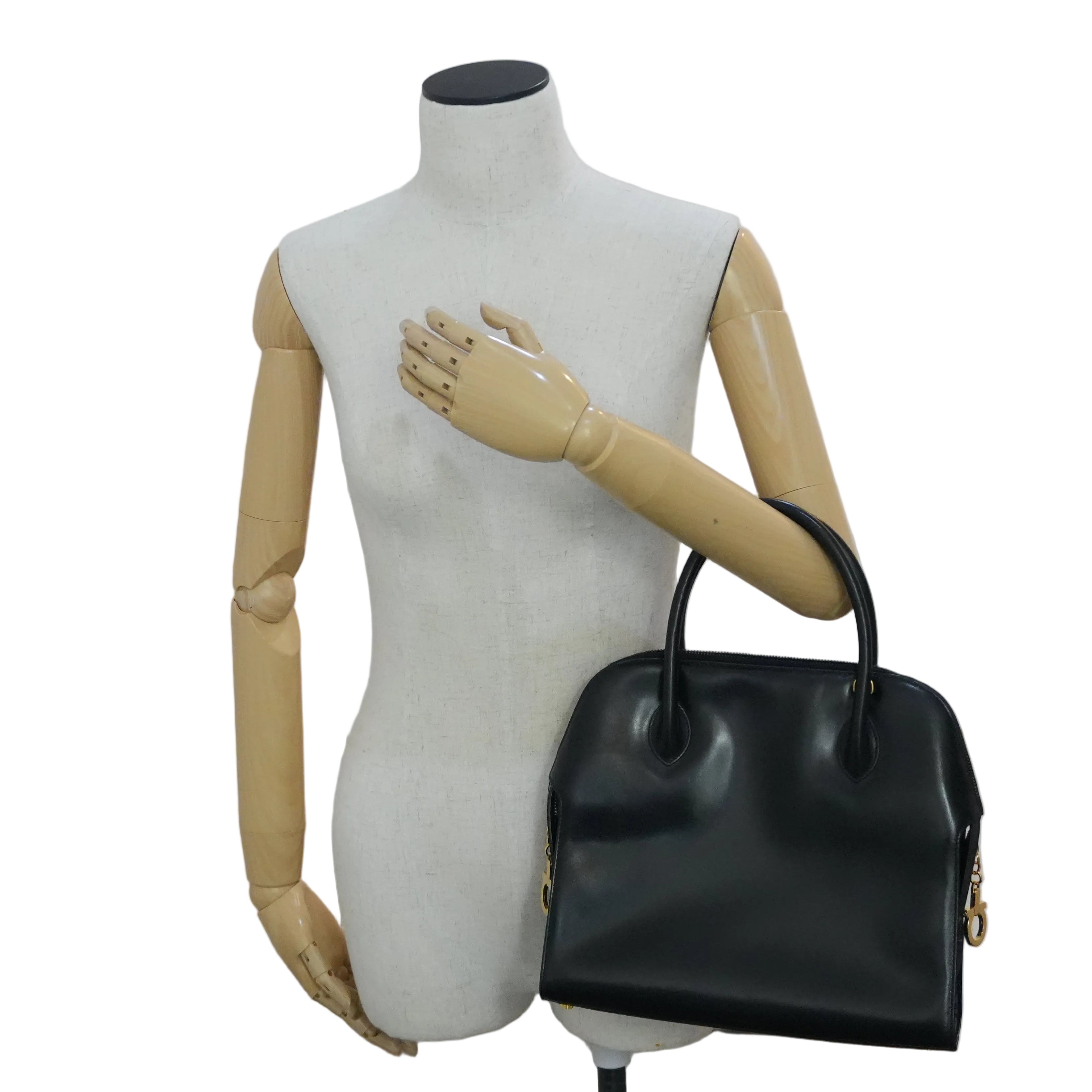 Pre-owned Ferragamo Leather Handbag Black