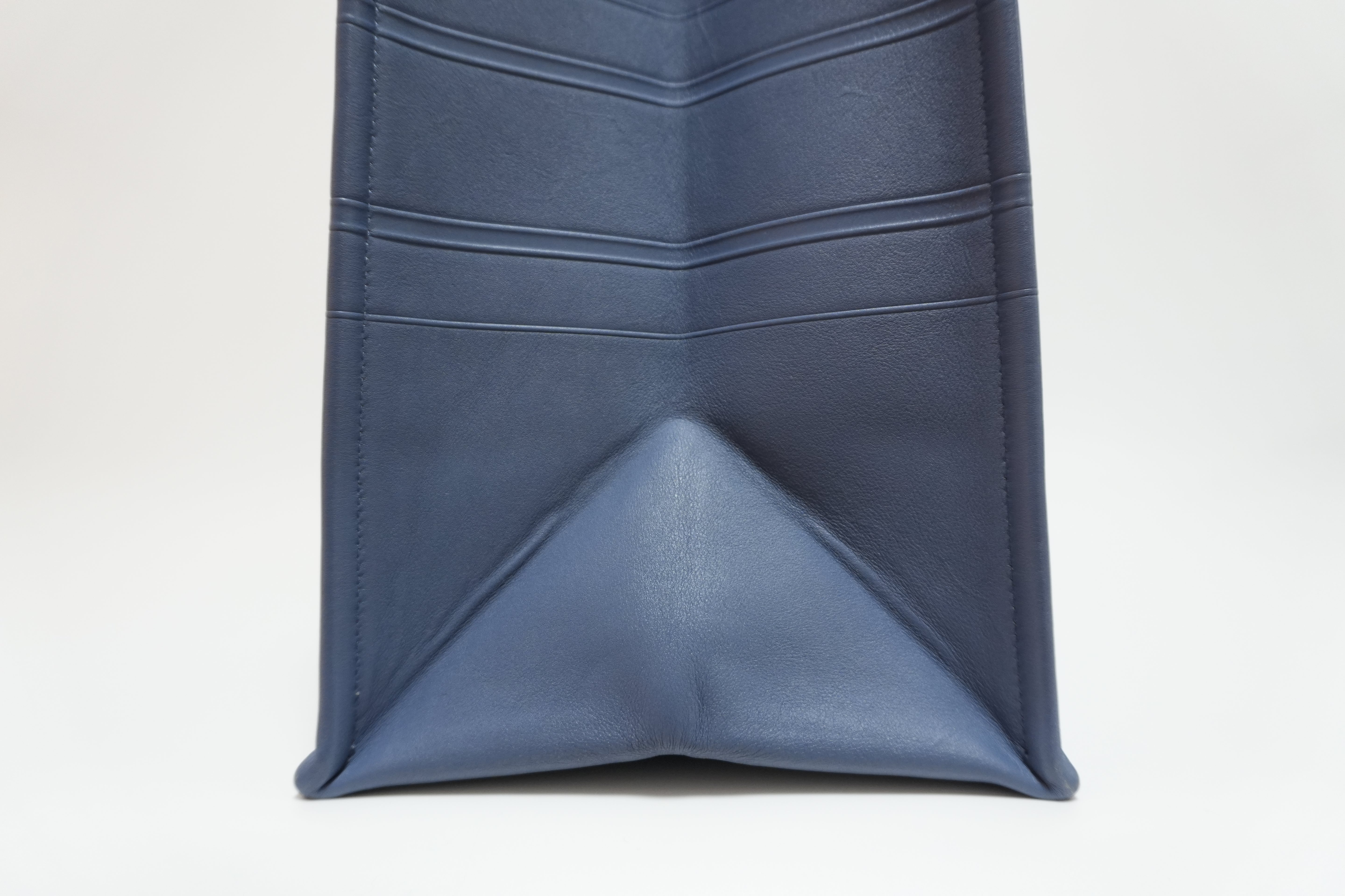 Dior Leather Book Tote Bag Indigo Used