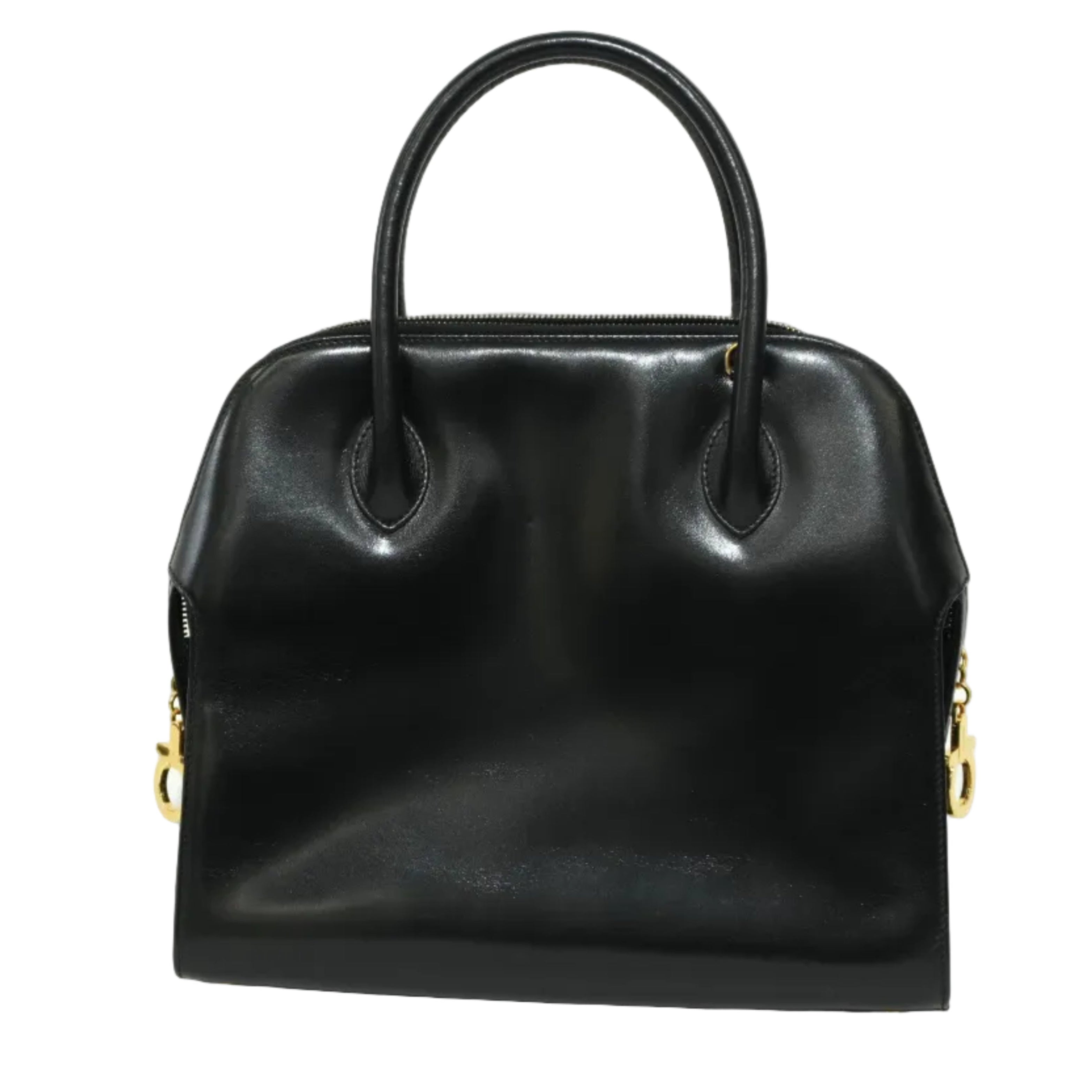 Pre-owned Ferragamo Leather Handbag Black