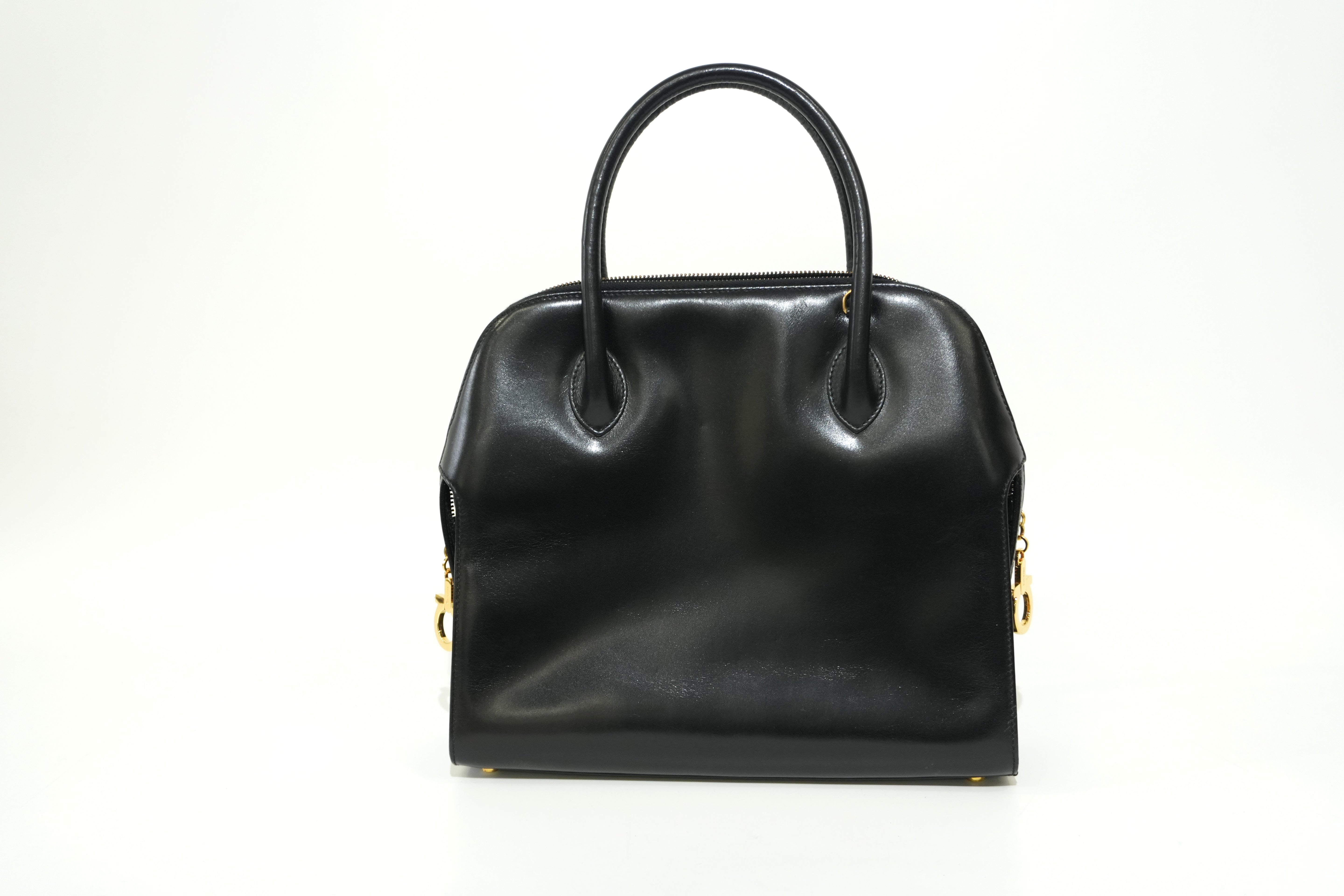 Pre-owned Ferragamo Leather Handbag Black