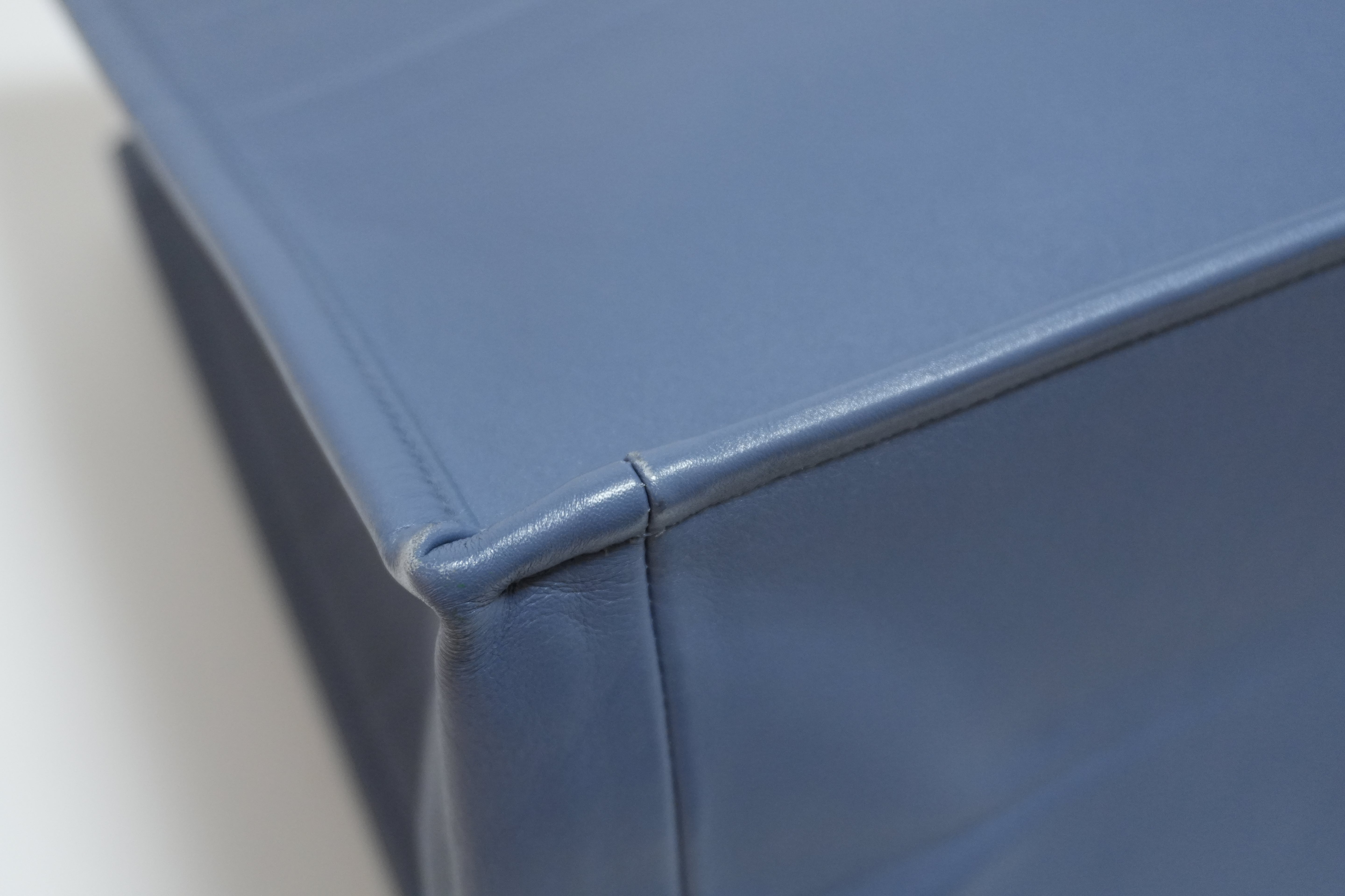 Dior Leather Book Tote Bag Indigo Used