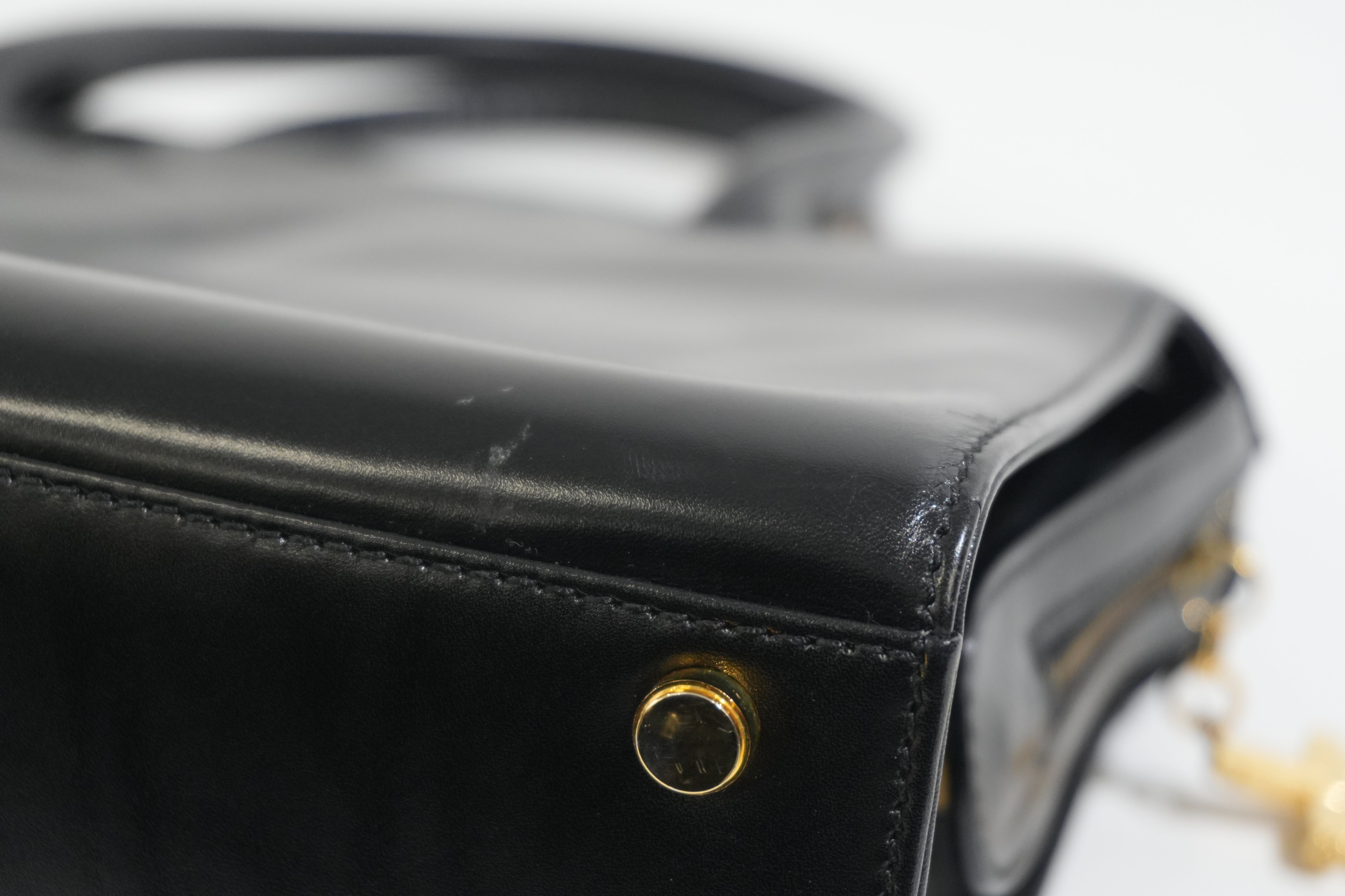 Pre-owned Ferragamo Leather Handbag Black