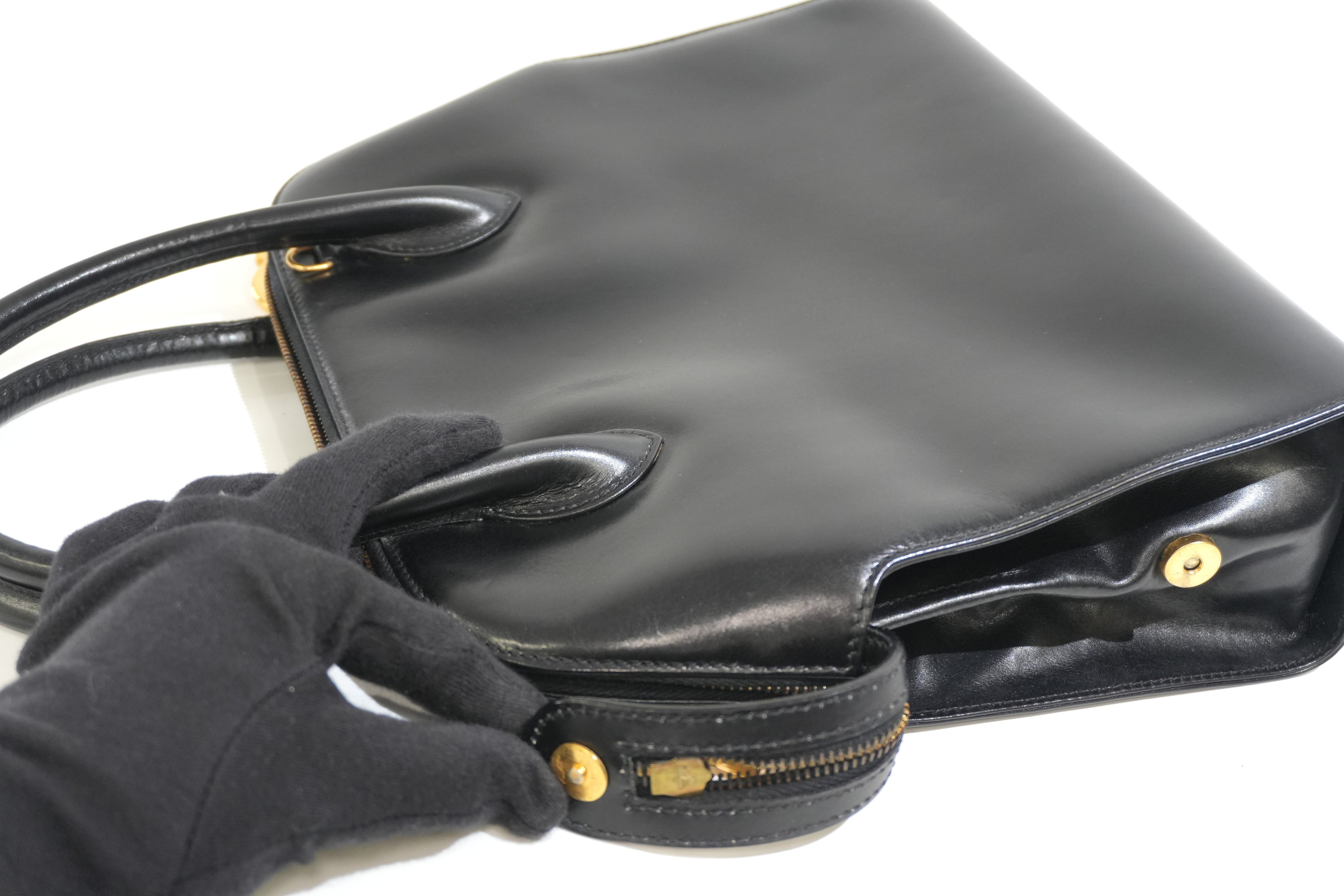 Pre-owned Ferragamo Leather Handbag Black