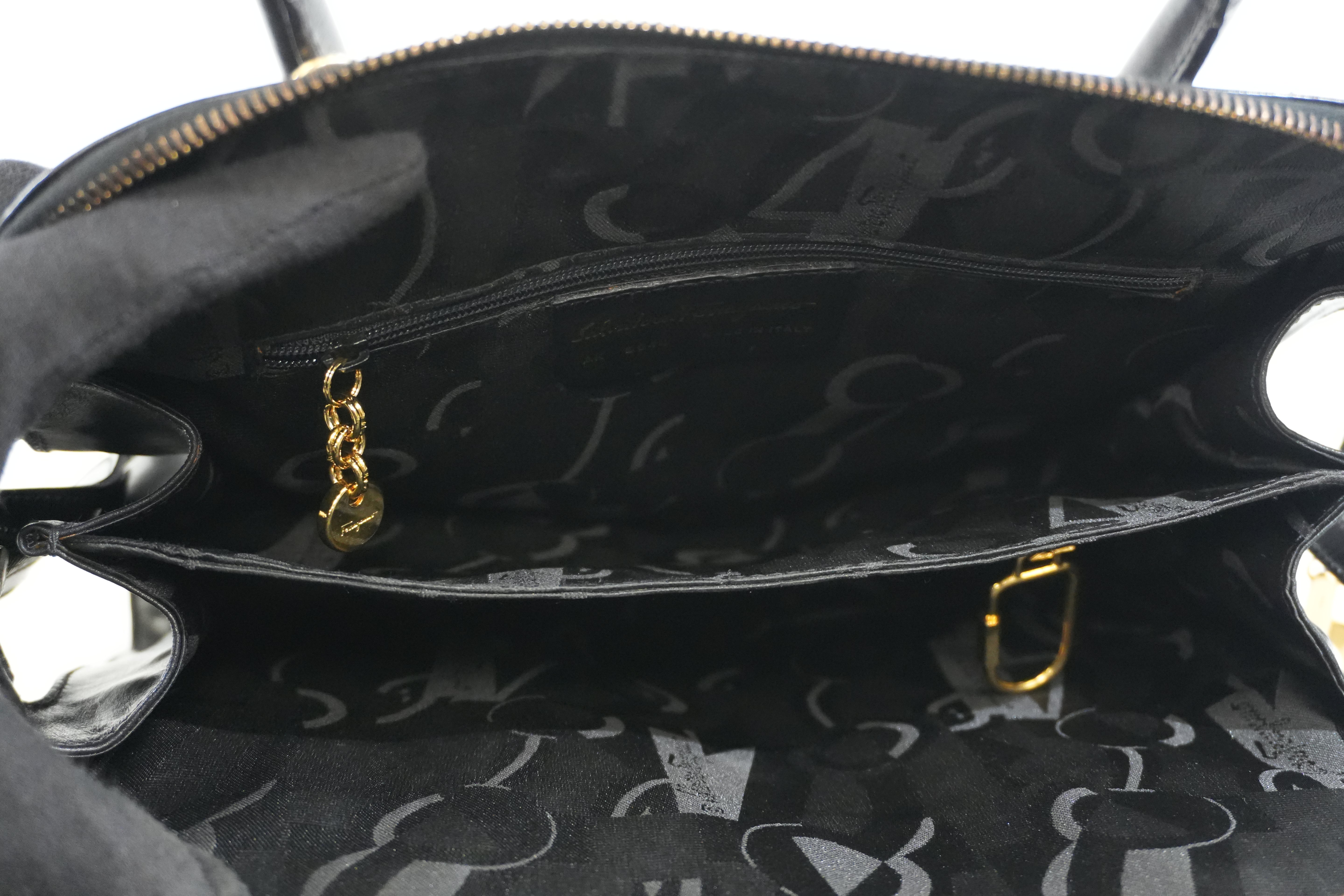 Pre-owned Ferragamo Leather Handbag Black