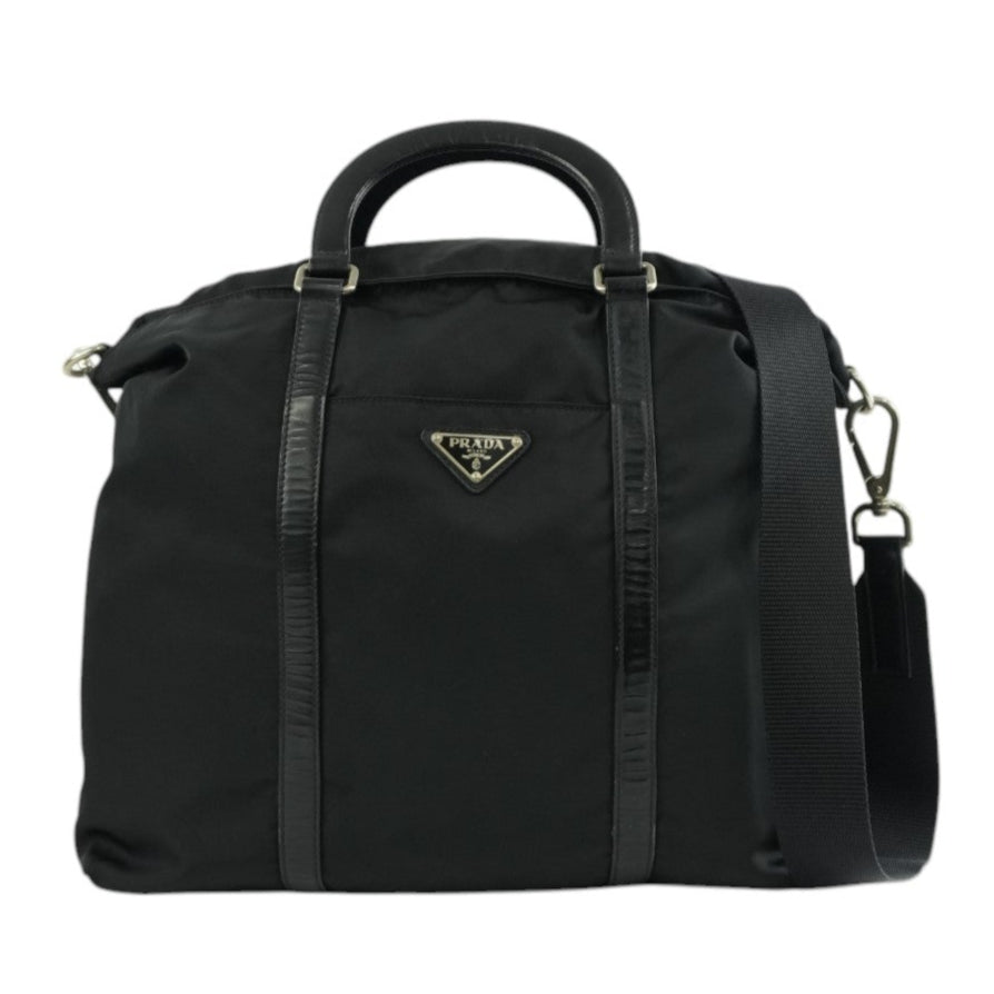 Prada Two Way Tote Bag Nylon Black Used