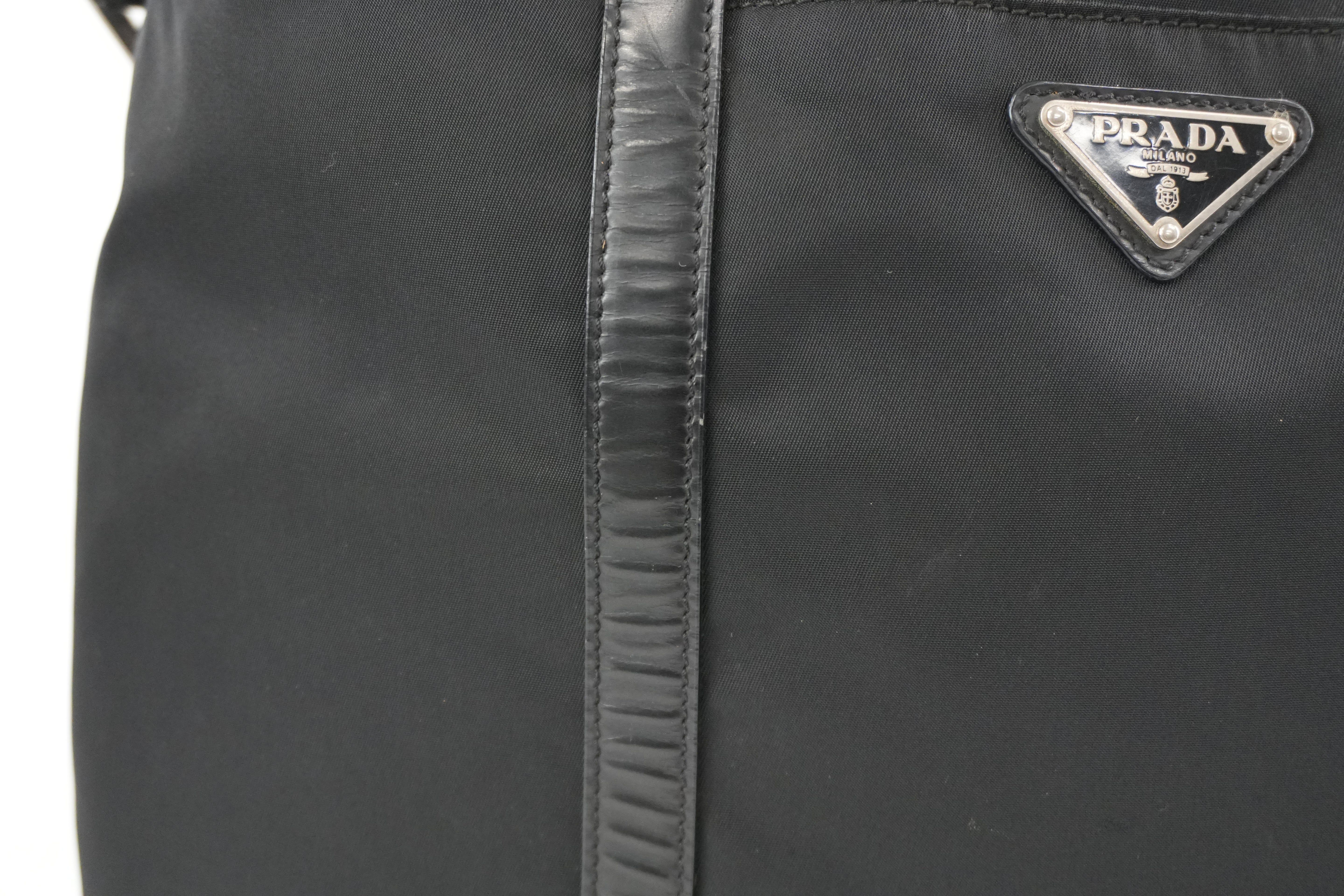Prada Two Way Tote Bag Nylon Black Used